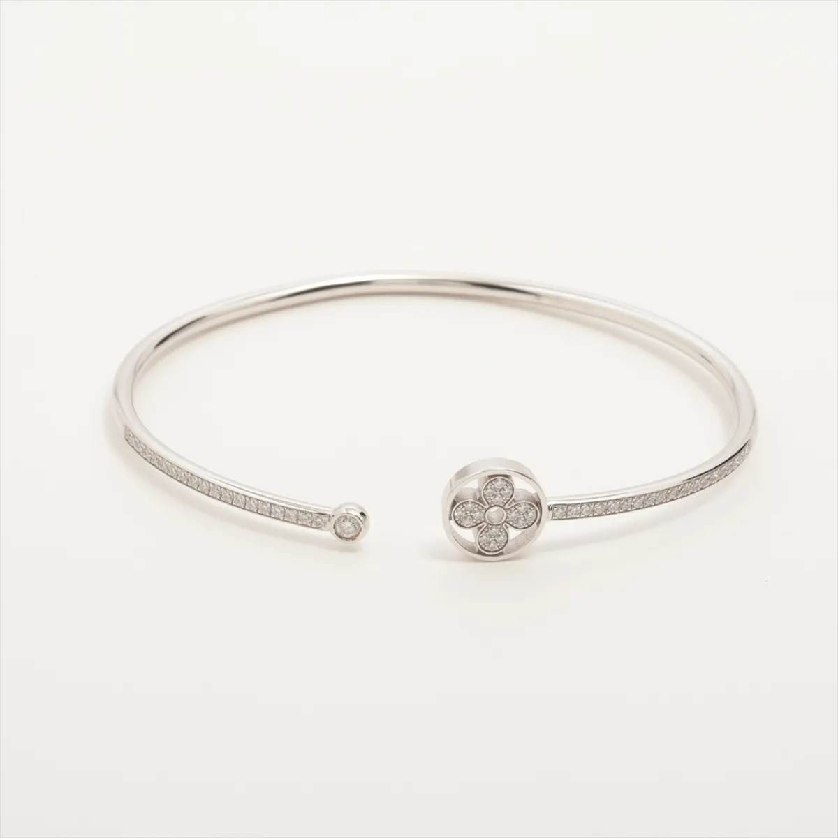 Bracelet Twist Blossom Diamond Bracelet 750(WG) 9.8g 17.5 C45089 Distortion