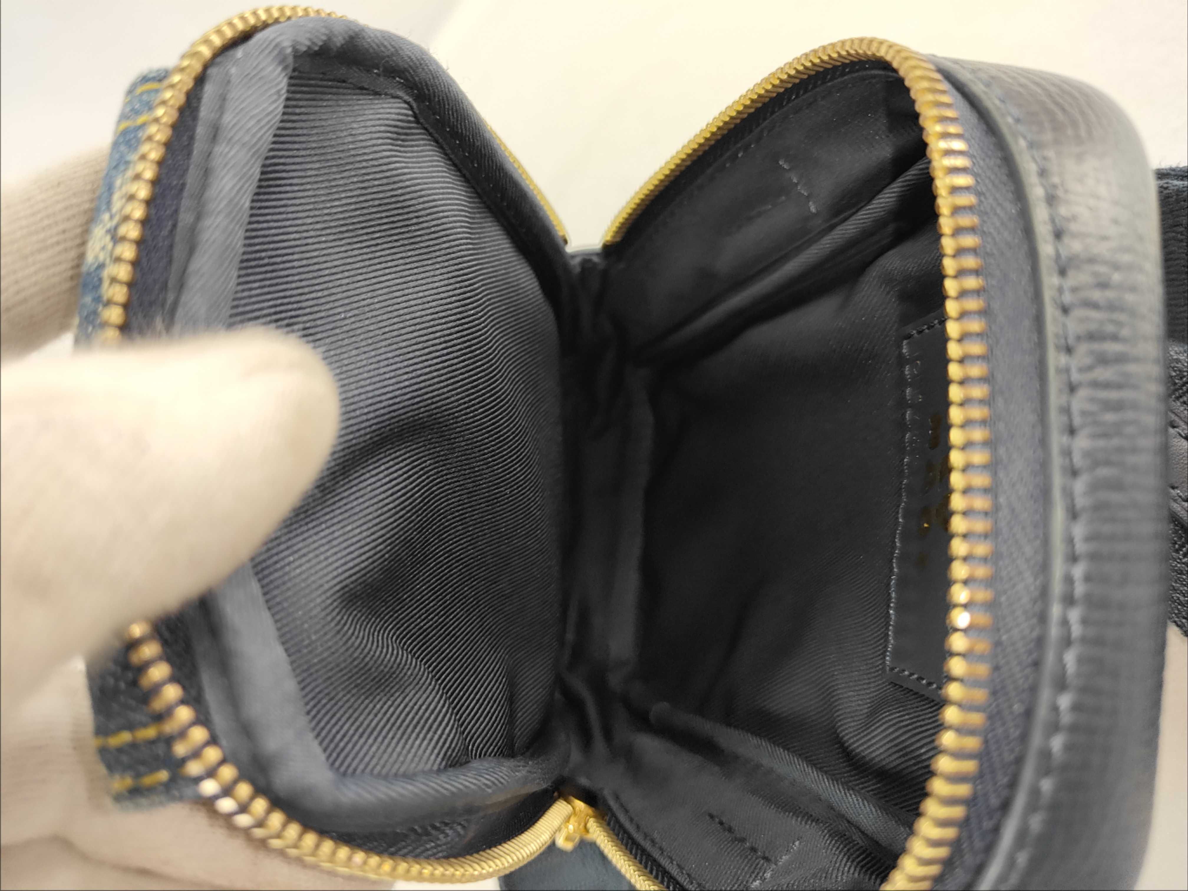 Monogram Denim Louis Vuitton NIGO M81060 Double Phone Pouch Monogram Denim Shoulder Bag with IC Card — view 12