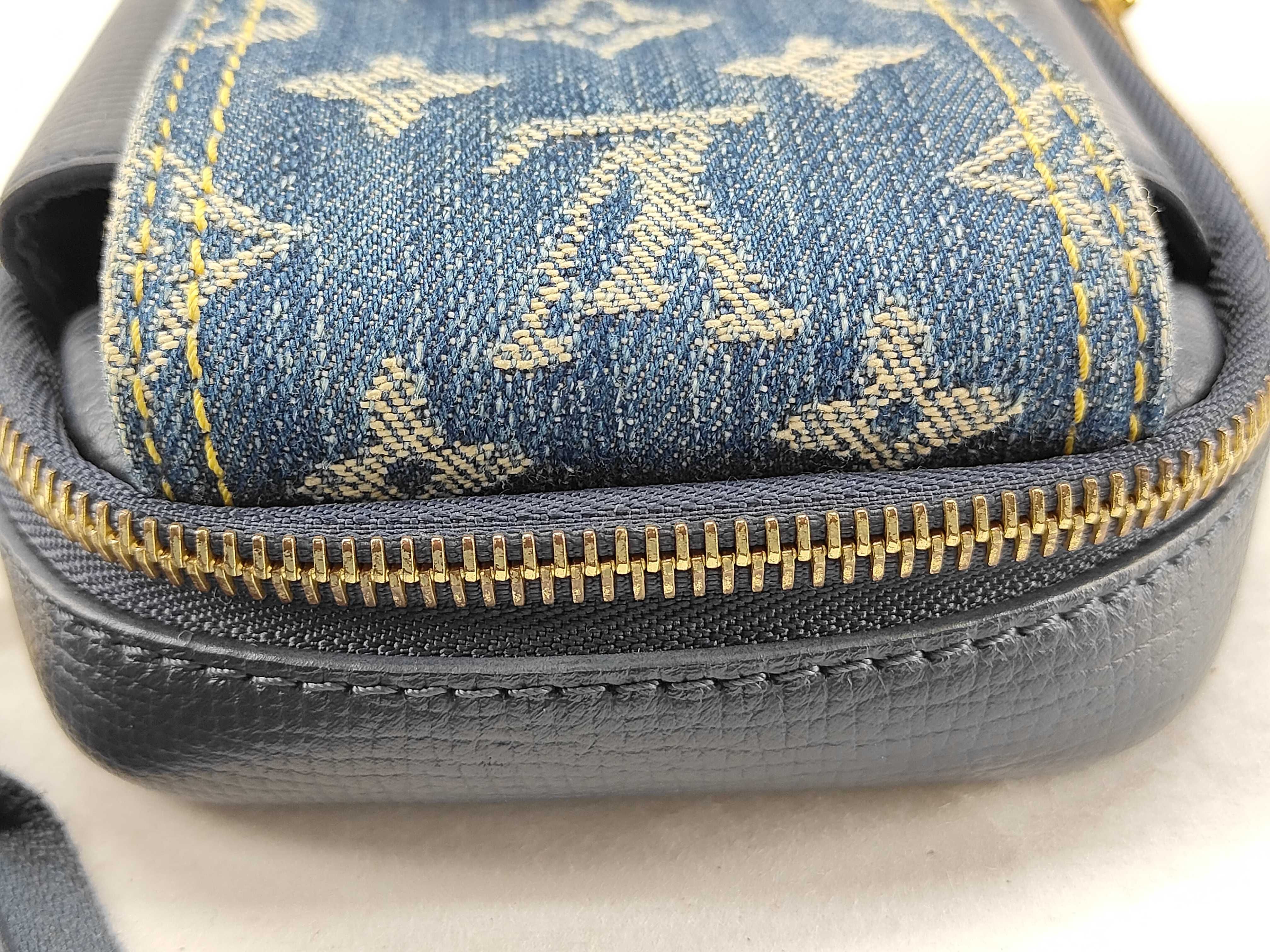 Monogram Denim Louis Vuitton NIGO M81060 Double Phone Pouch Monogram Denim Shoulder Bag with IC Card — view 8