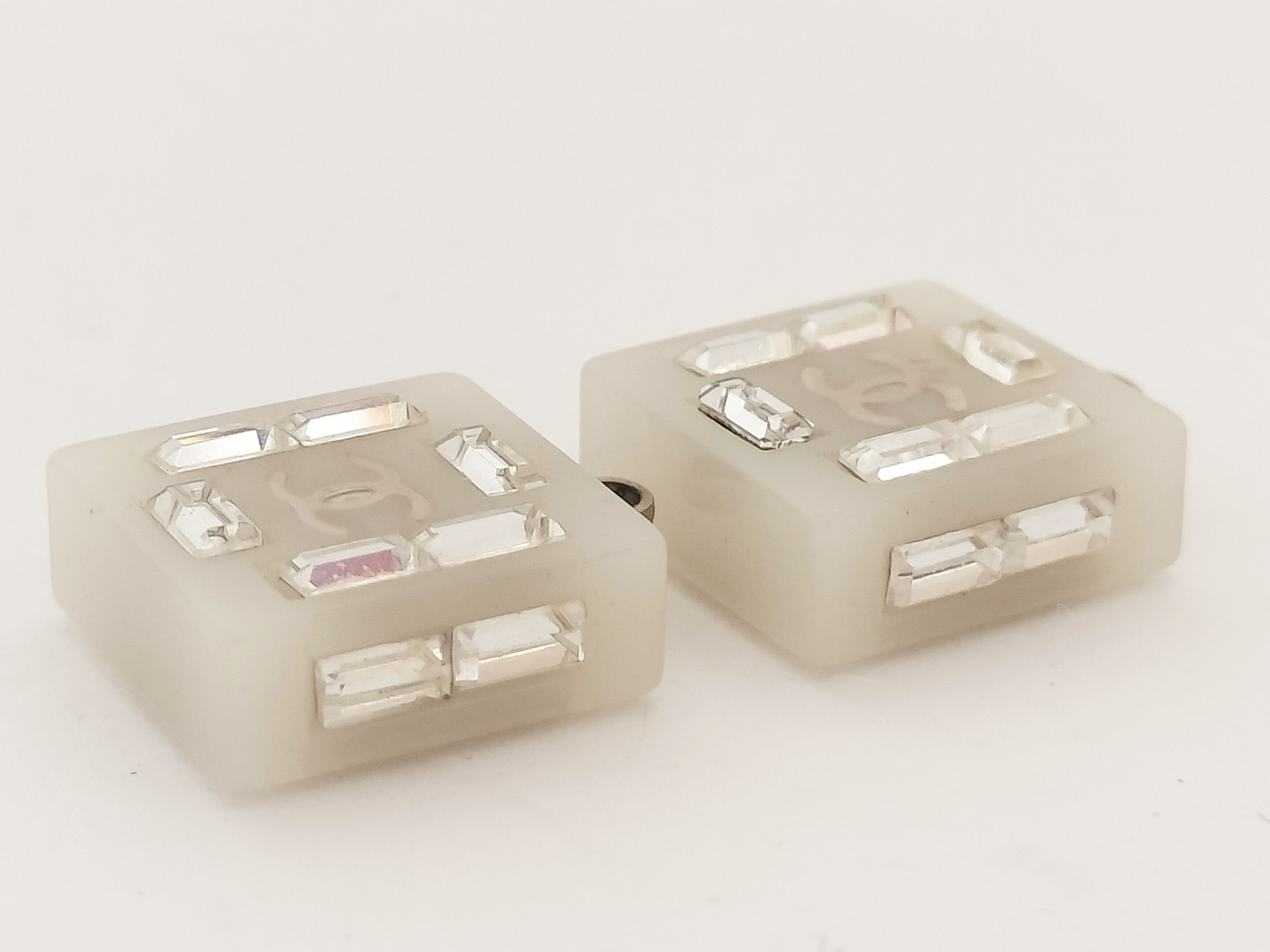 Coco Square Plastic Earrings — view 3