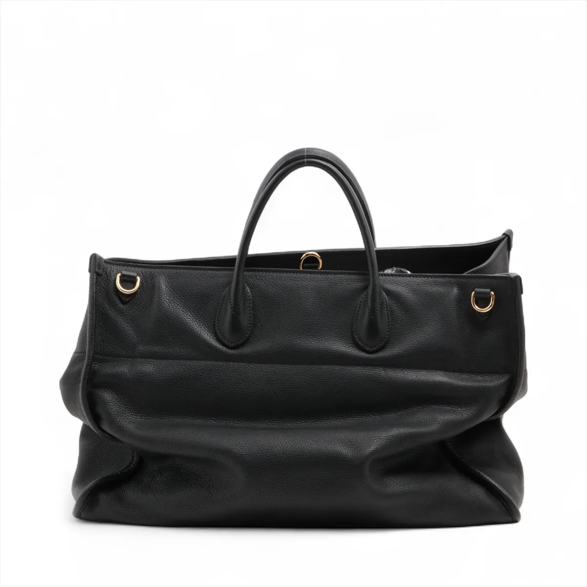 Logo Leather 2WAY Tote Bag Black 674837 — view 2