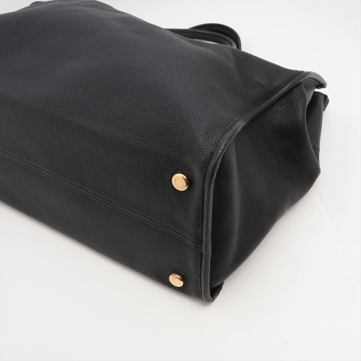 Logo Leather 2WAY Tote Bag Black 674837 — view 3