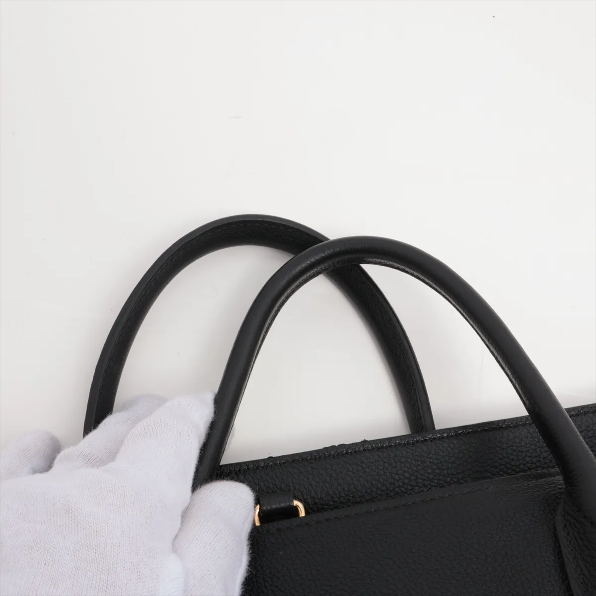 Logo Leather 2WAY Tote Bag Black 674837 — view 6