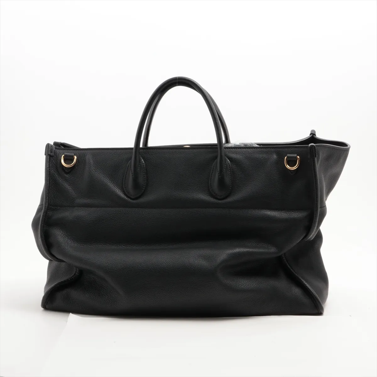 Logo Leather 2WAY Tote Bag Black 674837 — view 7