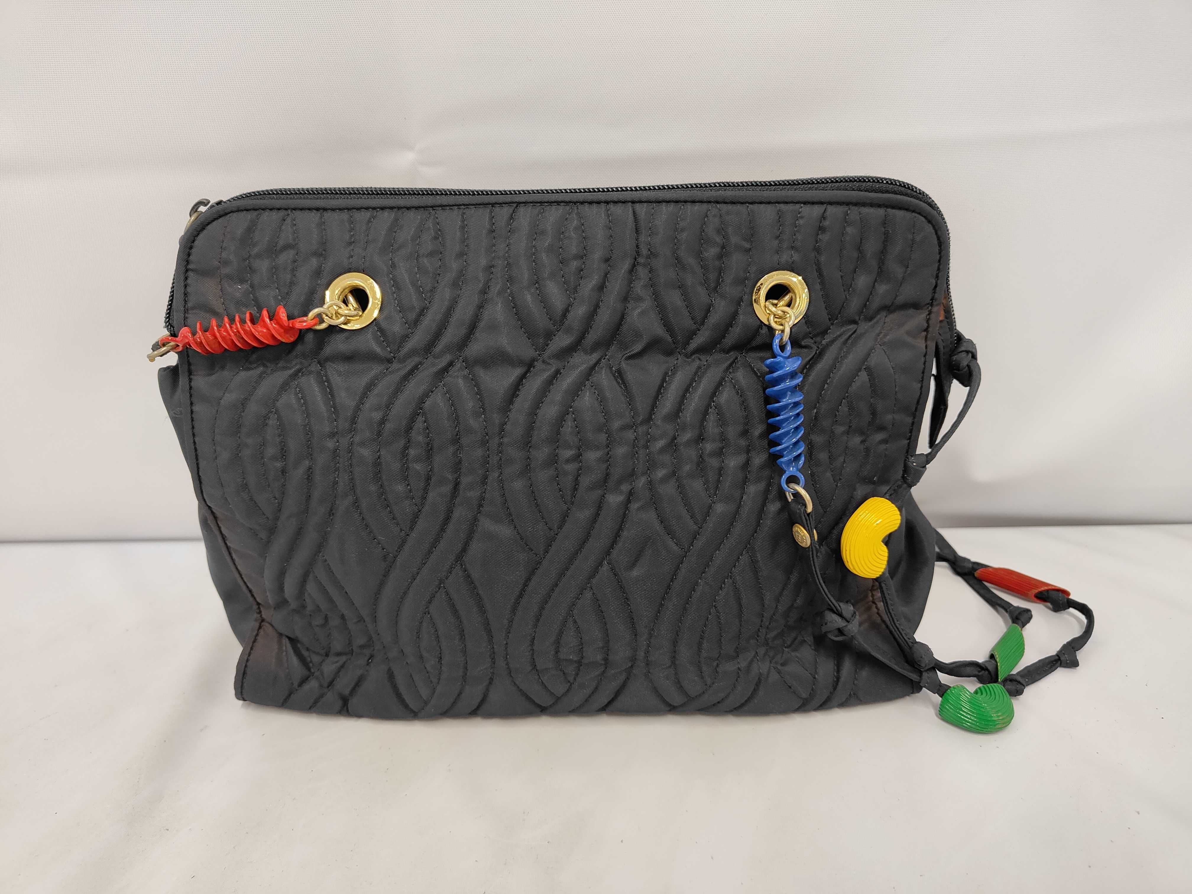 tote bag, pasta color, black tote bag