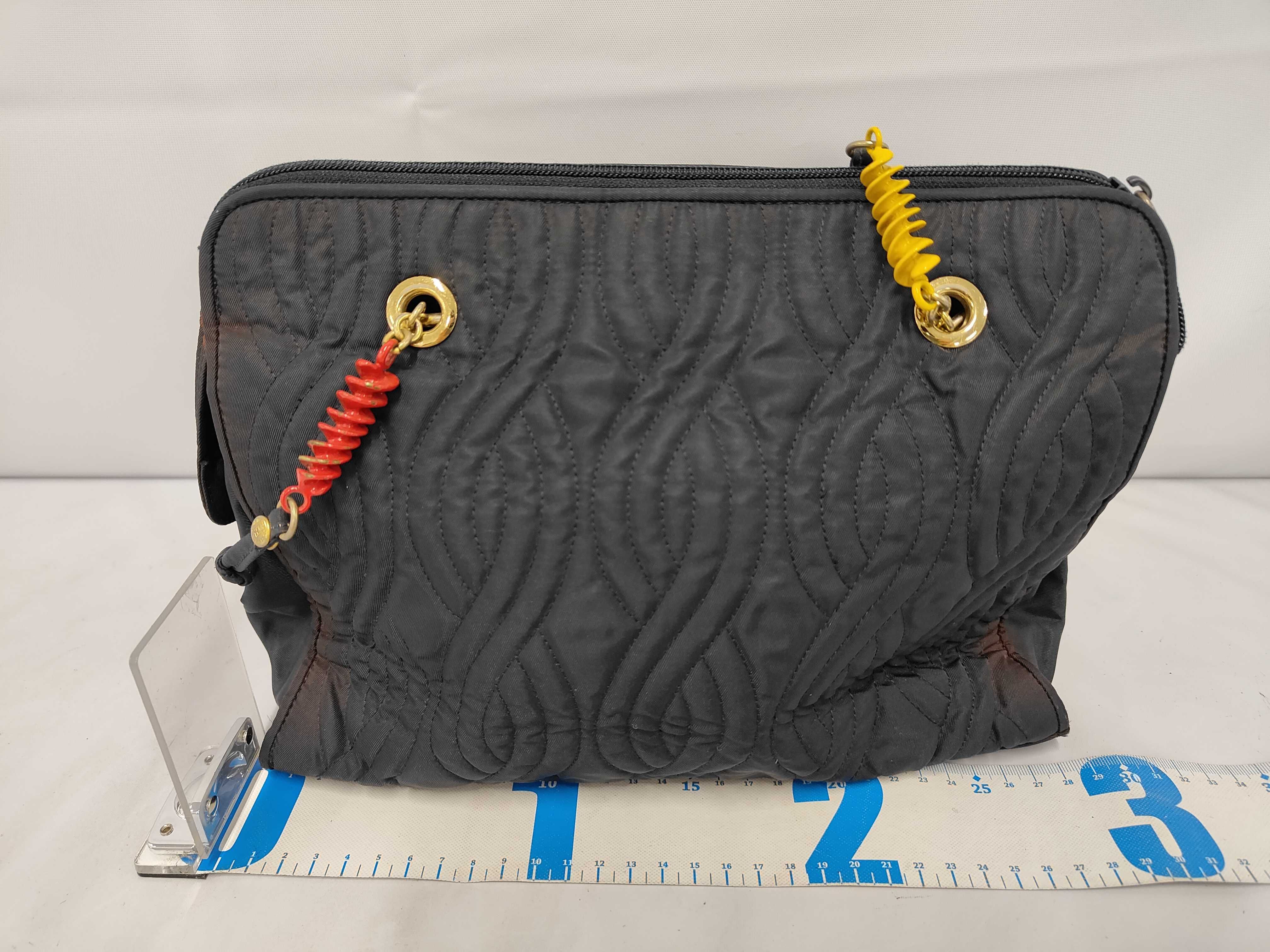 tote bag, pasta color, black tote bag — view 2