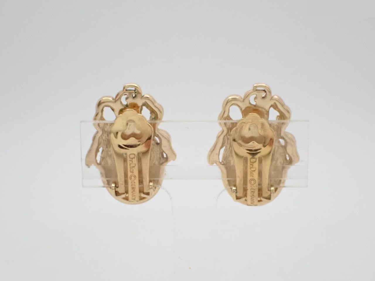 Ribbon Pearl Earrings — view 2