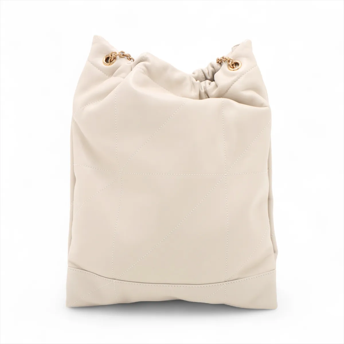 Jamie Leather Chain Shoulder Bag Beige 781666 — view 2