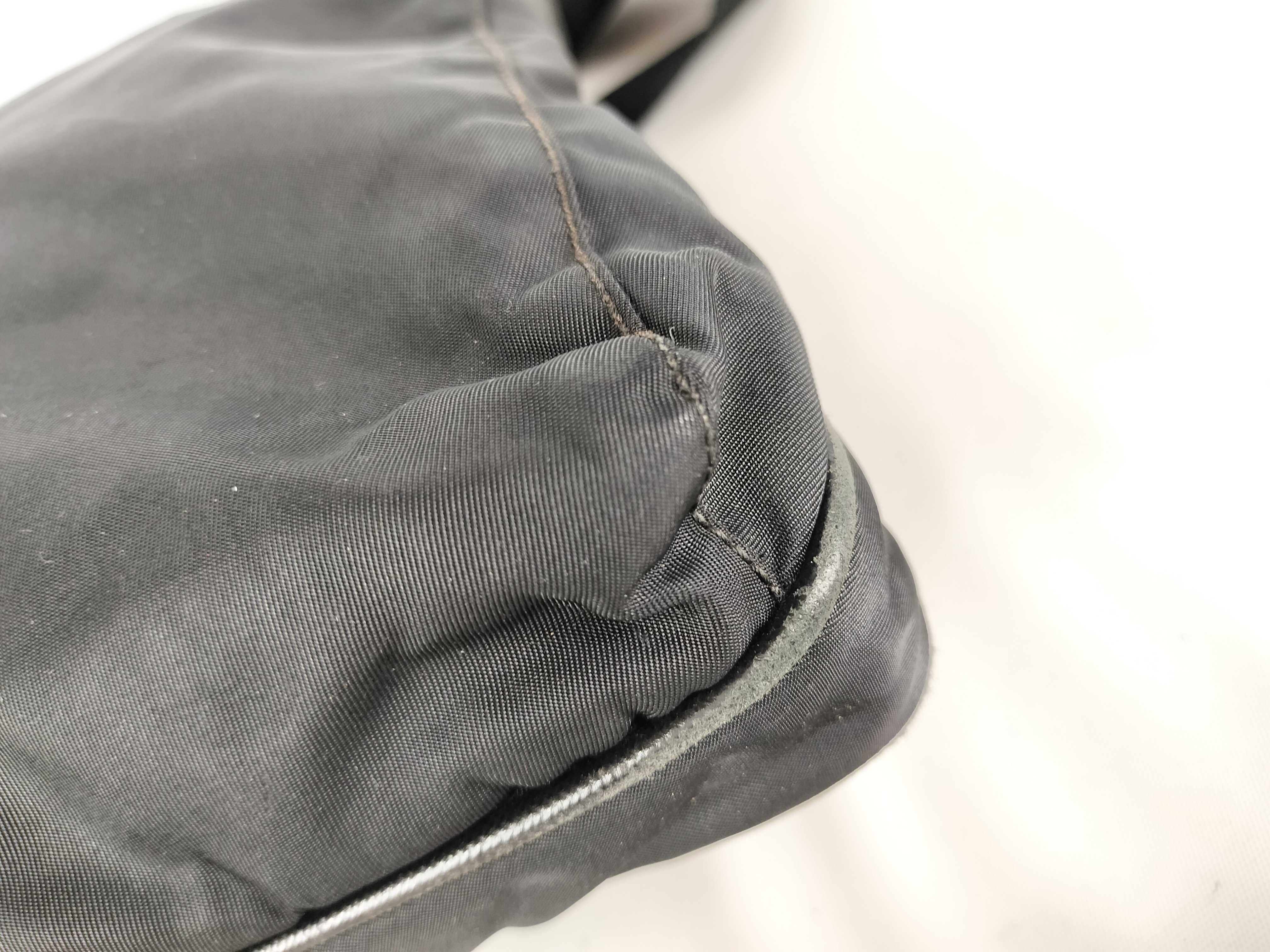 Nylon Shoulder Bag, Large, Zippered, Distressed — view 3