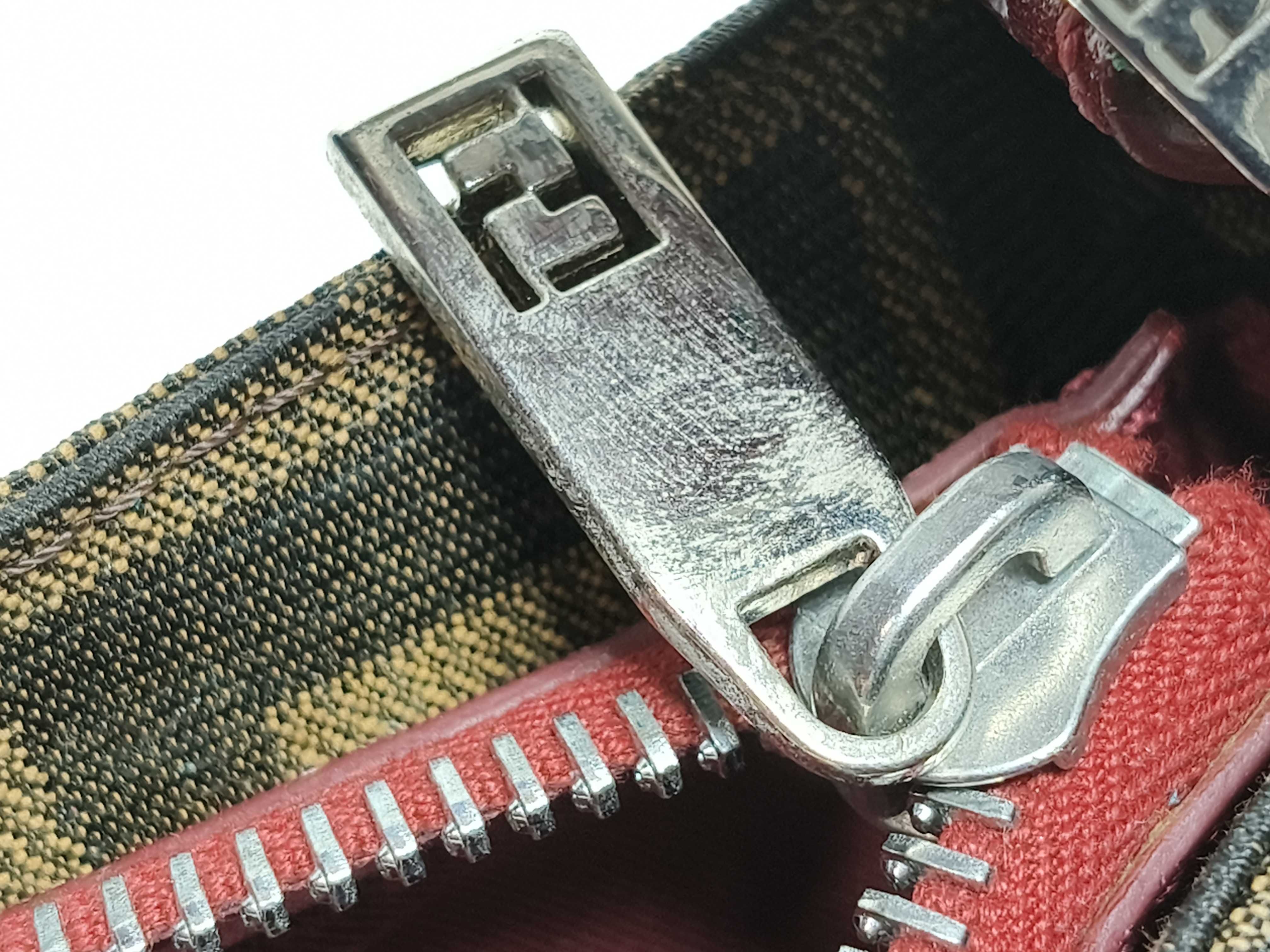 Zucca pattern pouch, canvas and leather handbag — view 12