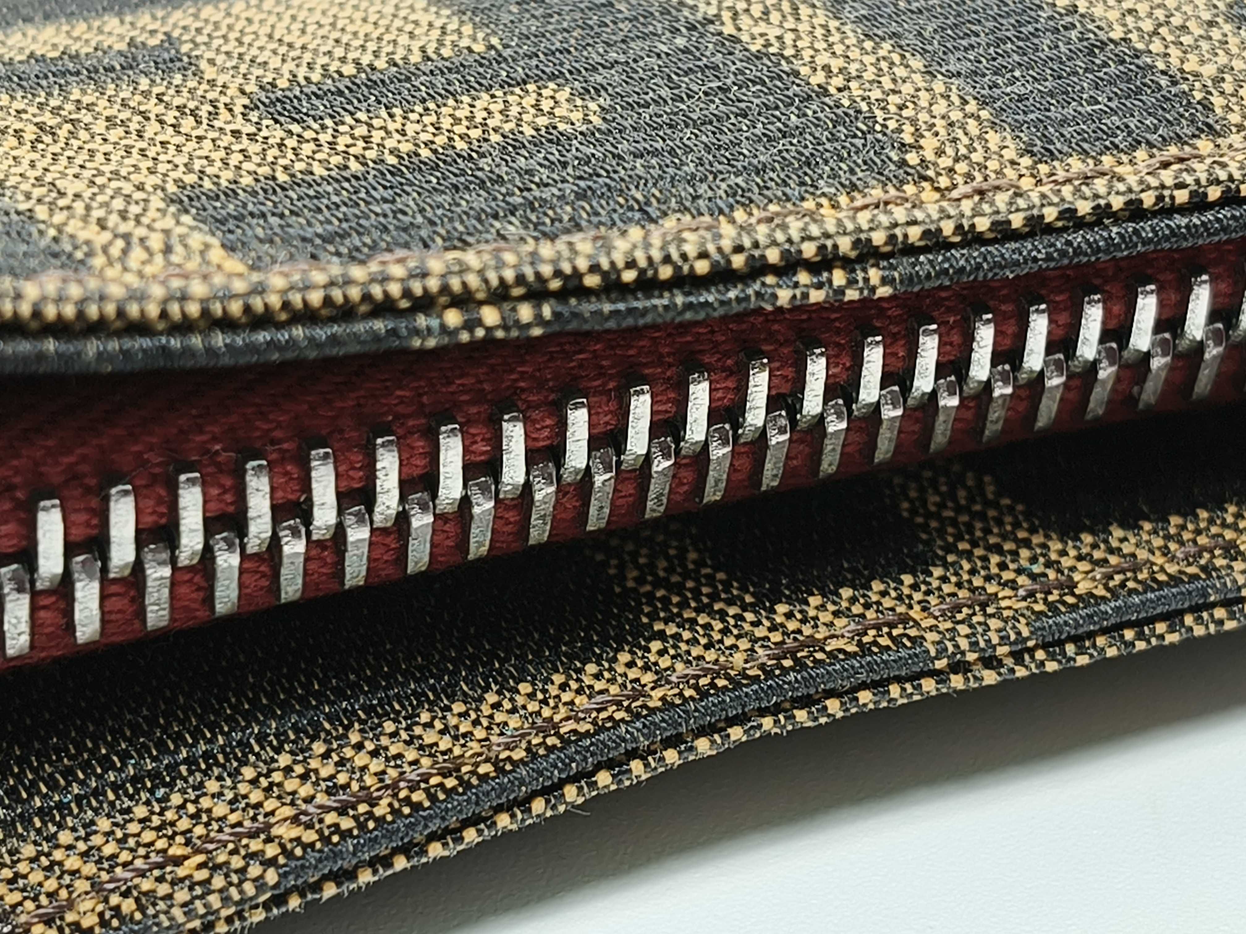 Zucca pattern pouch, canvas and leather handbag — view 6