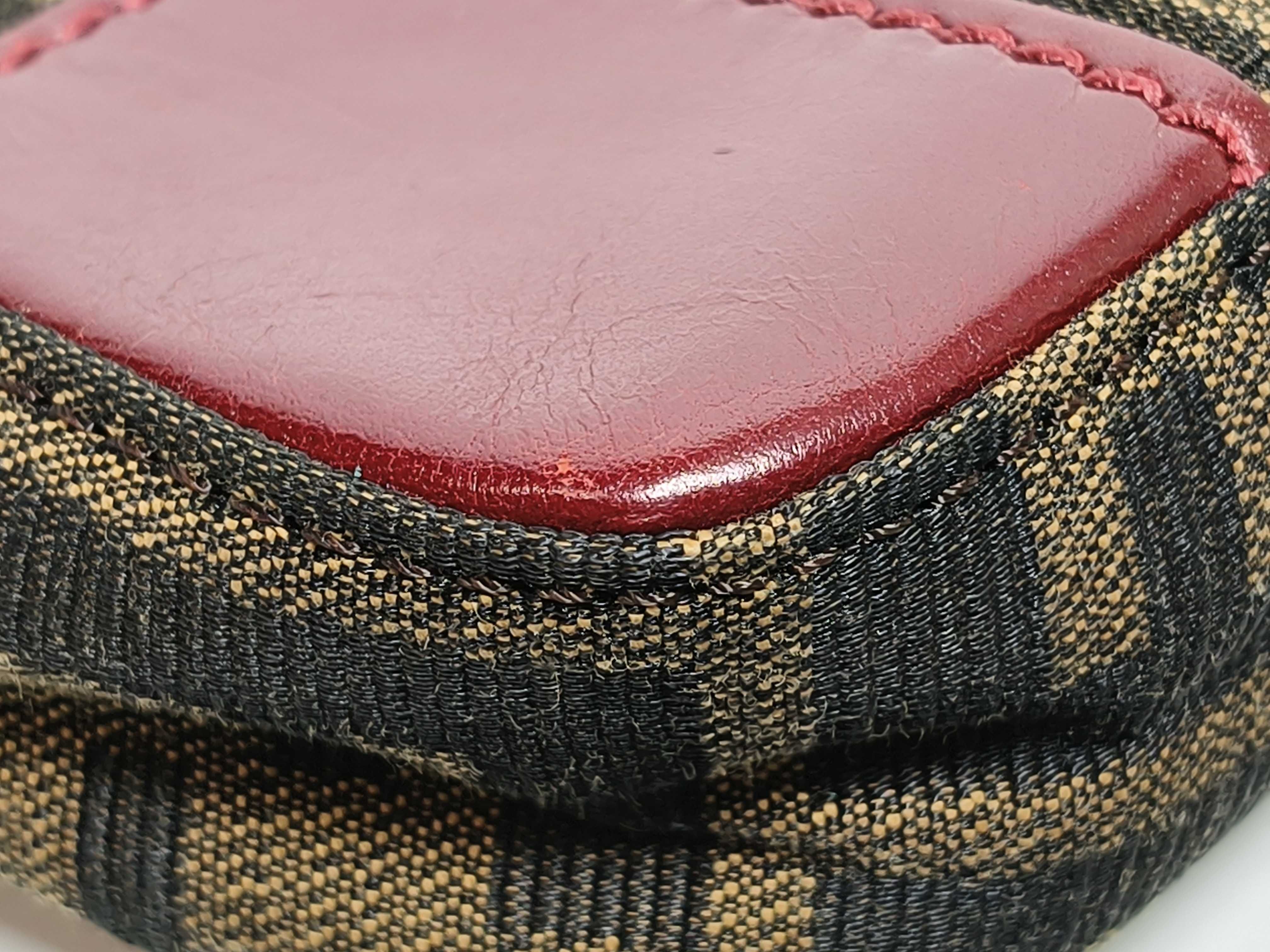 Zucca pattern pouch, canvas and leather handbag — view 7