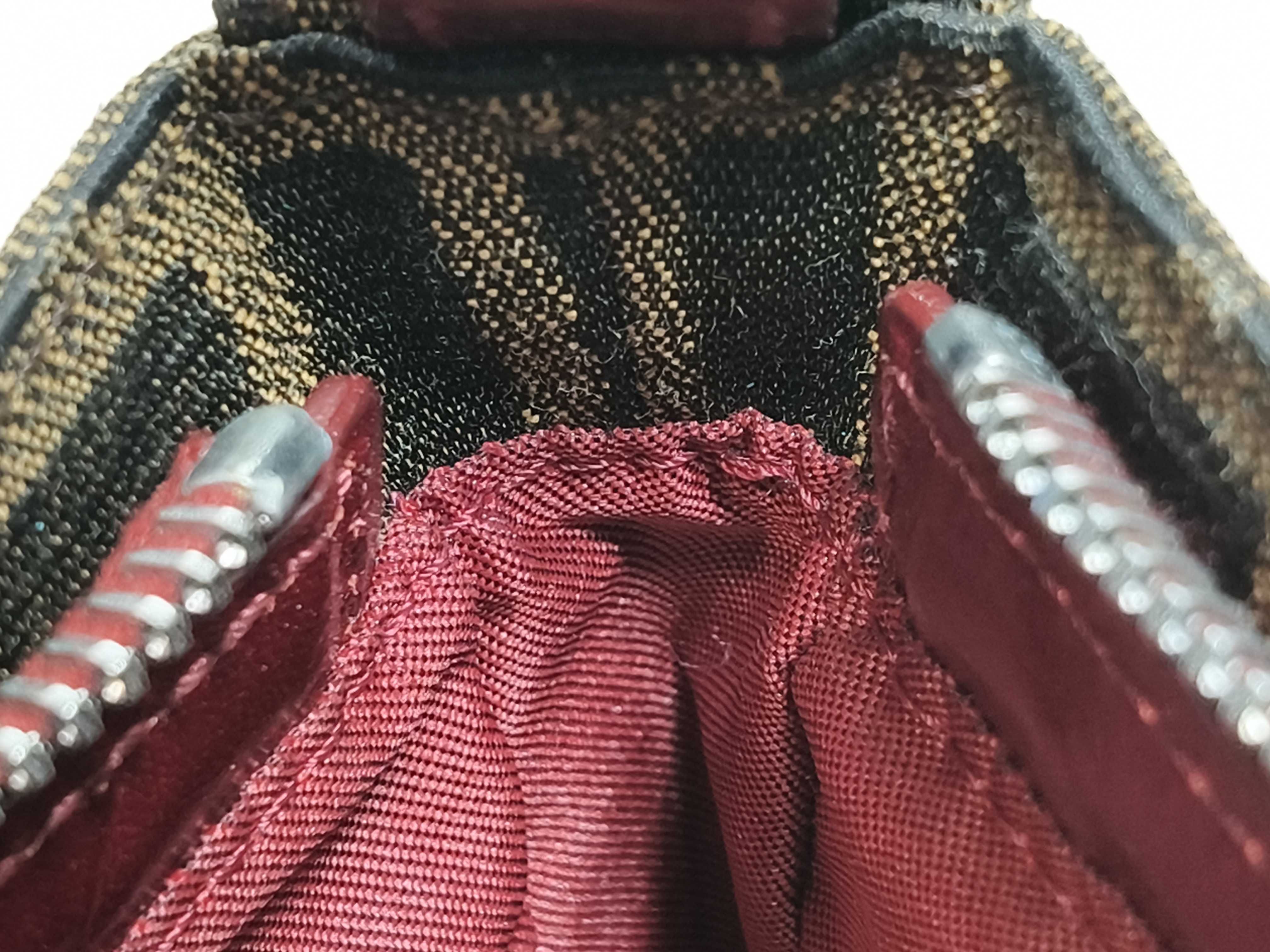 Zucca pattern pouch, canvas and leather handbag — view 9