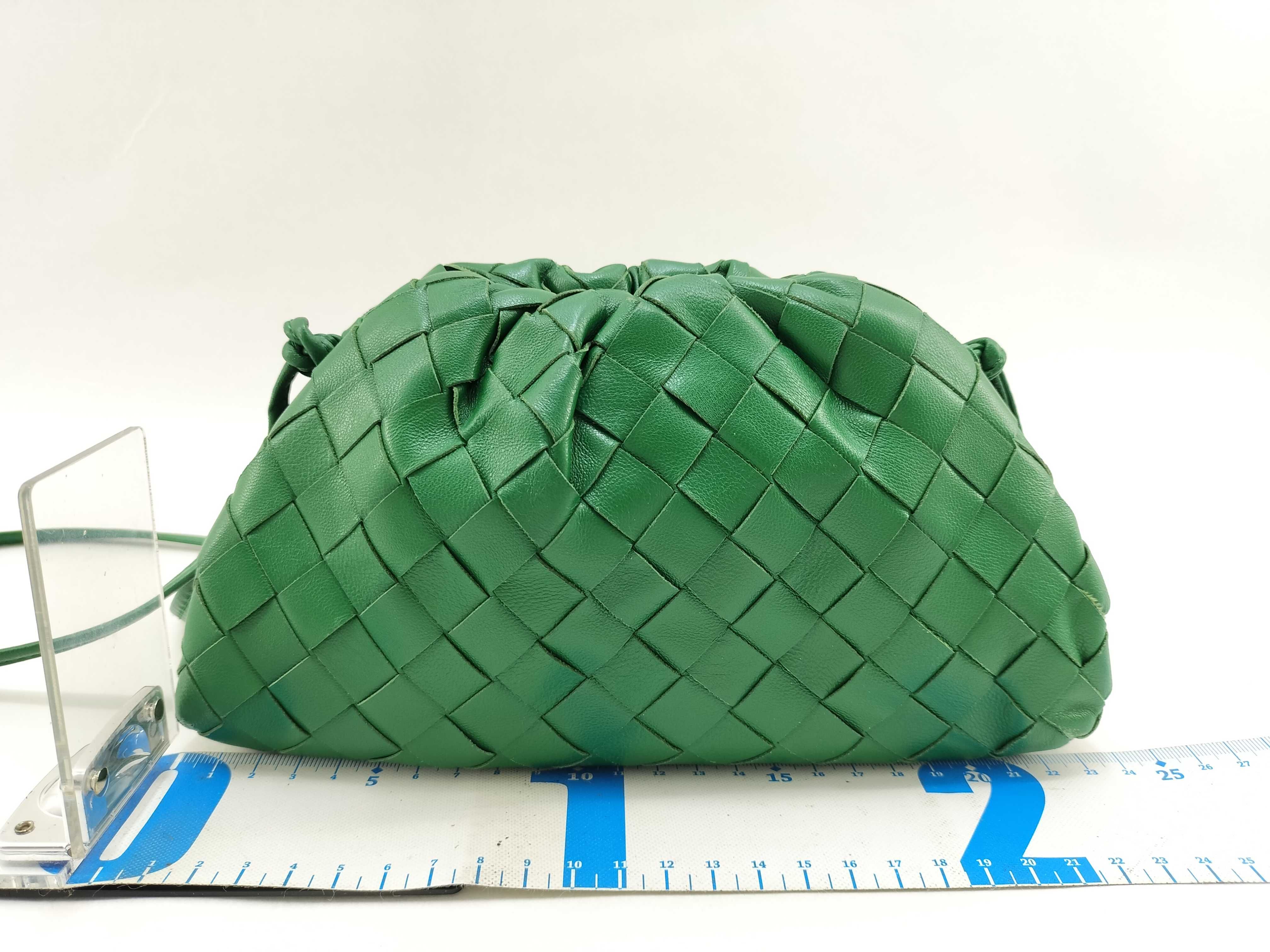Intrecciato Mini Shoulder Bag, Green — view 2