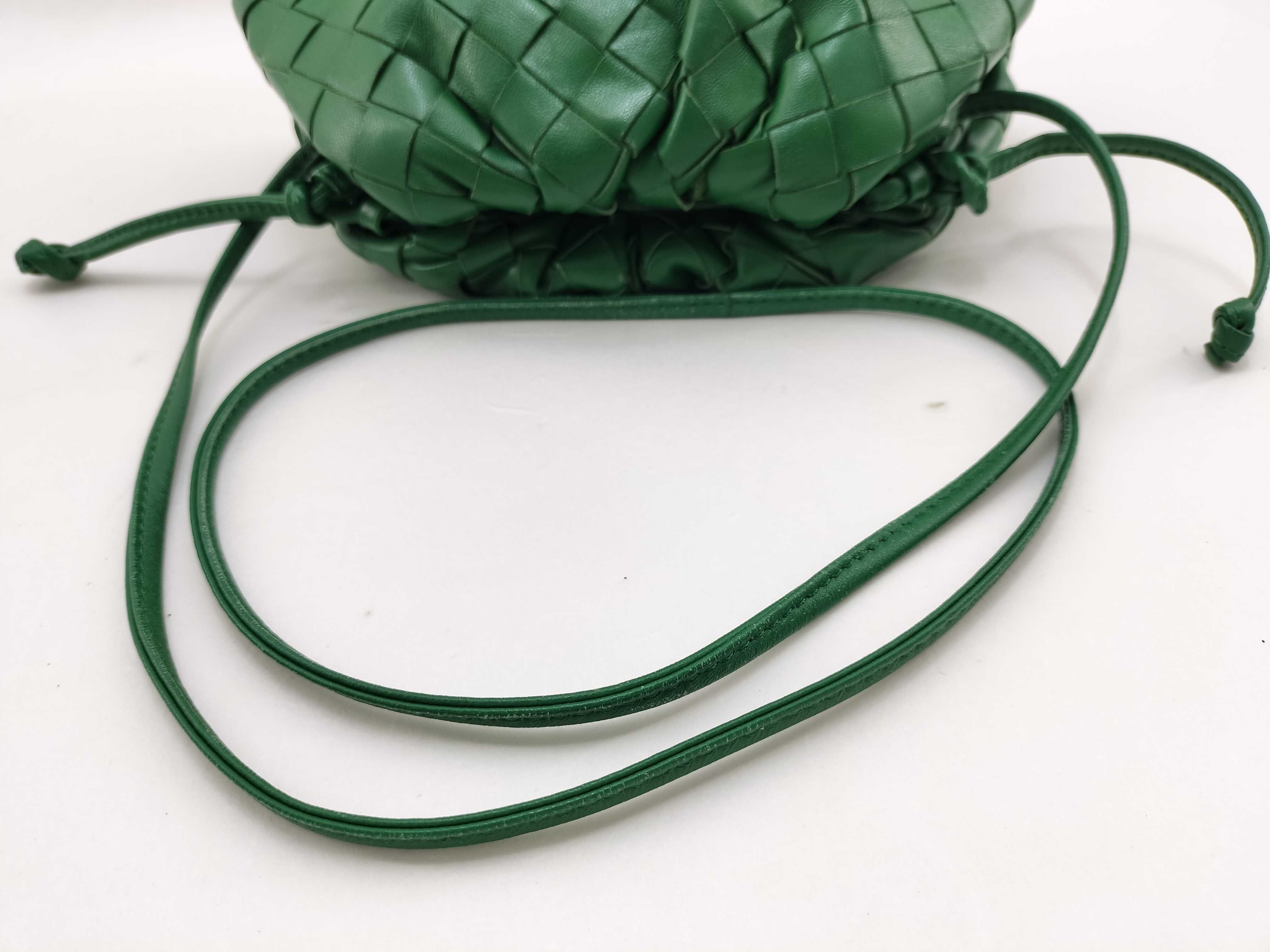 Intrecciato Mini Shoulder Bag, Green — view 7