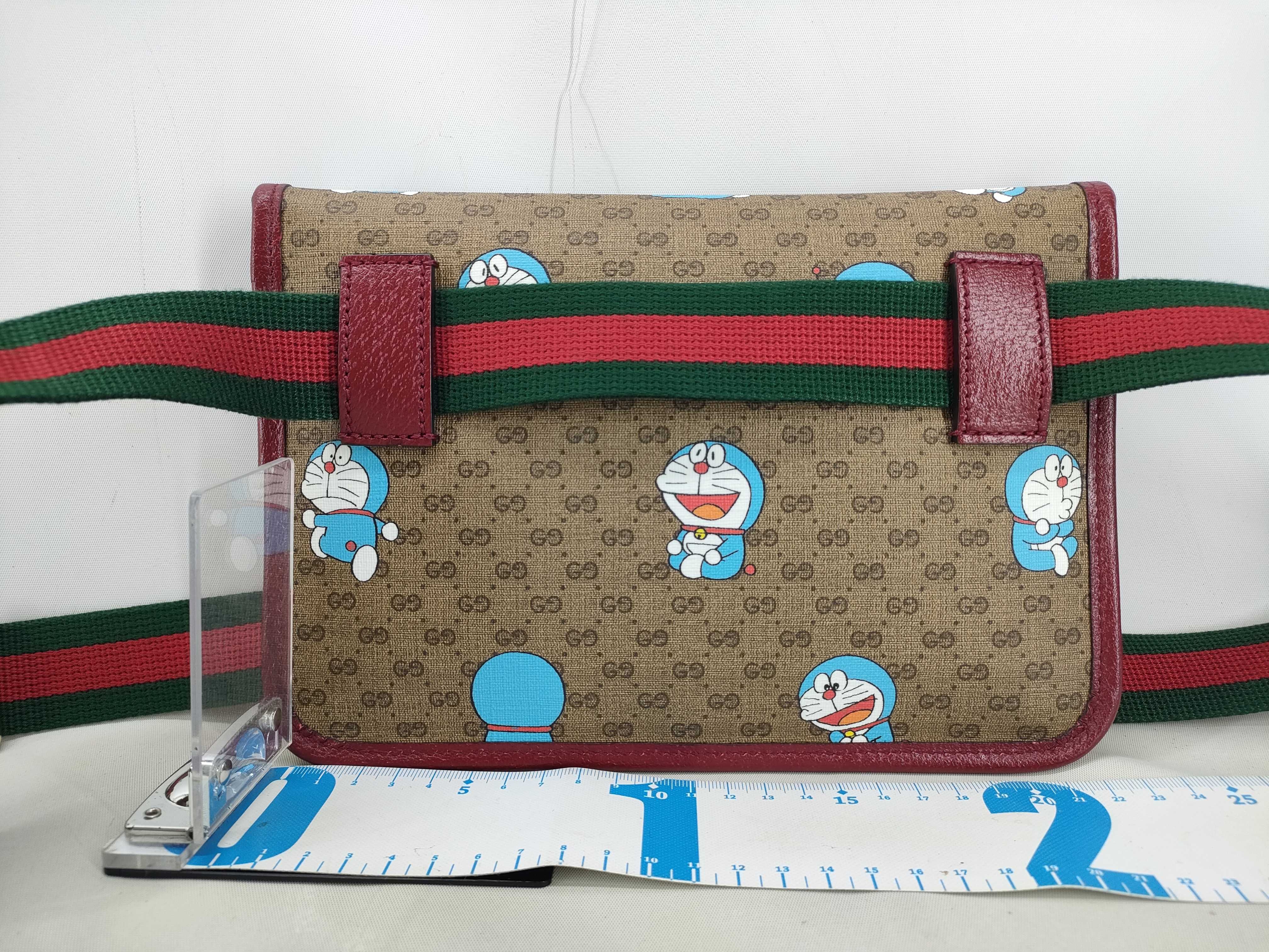GG Supreme Doraemon x Gucci Mini GG Supreme PVC x Leather Body Bag Brown 647817 Shoulder Bag — view 2