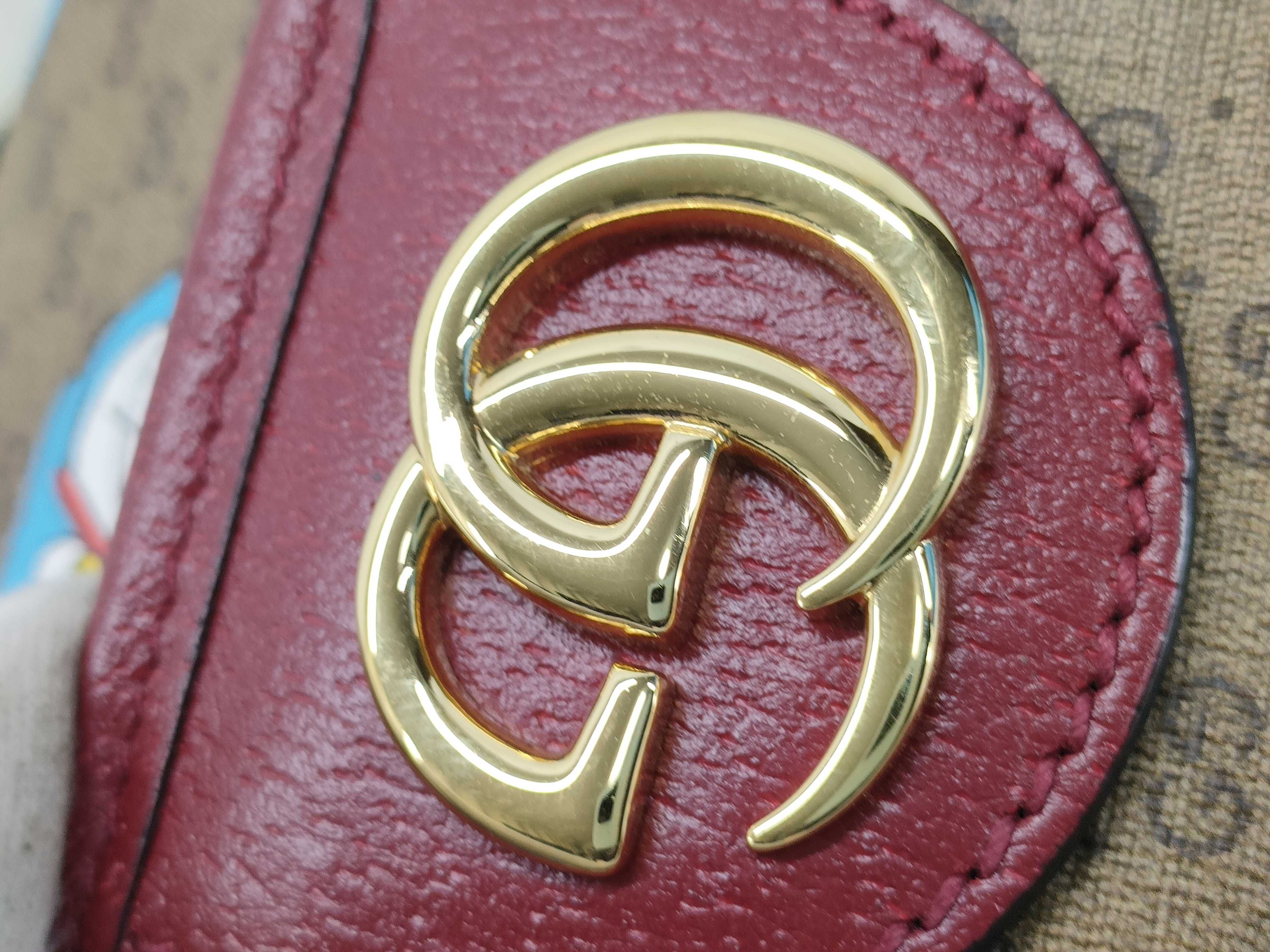 GG Supreme Doraemon x Gucci Mini GG Supreme PVC x Leather Body Bag Brown 647817 Shoulder Bag — view 13