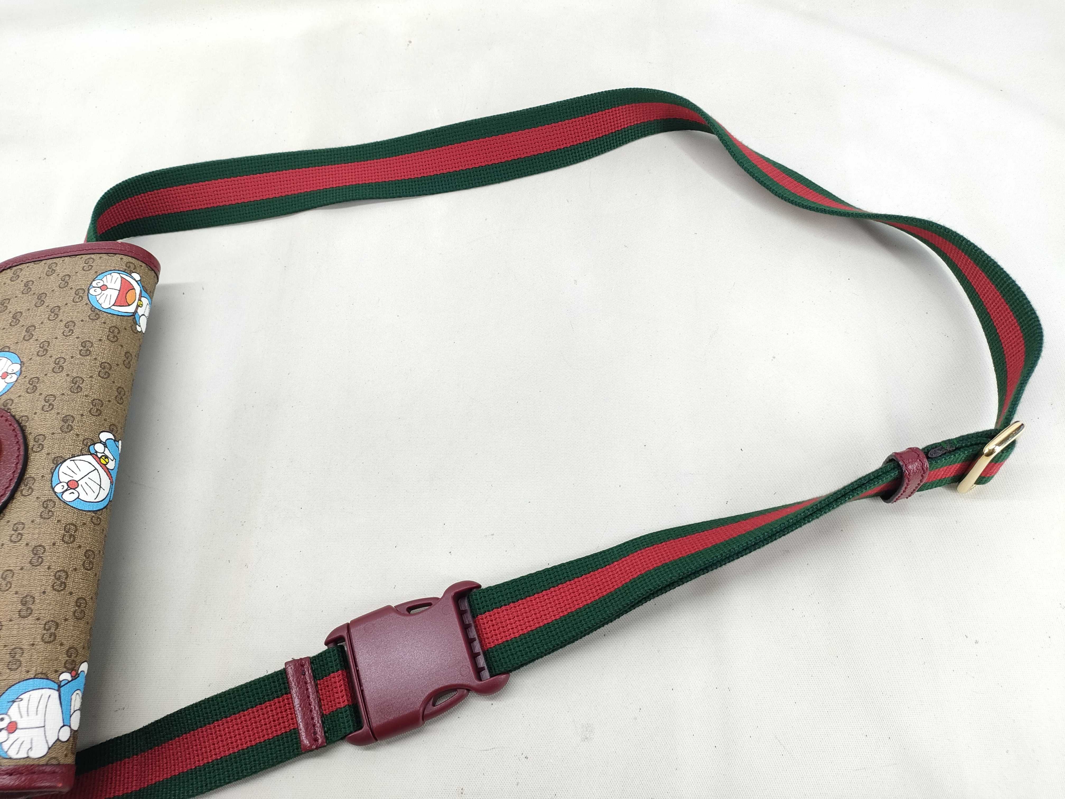 GG Supreme Doraemon x Gucci Mini GG Supreme PVC x Leather Body Bag Brown 647817 Shoulder Bag — view 4