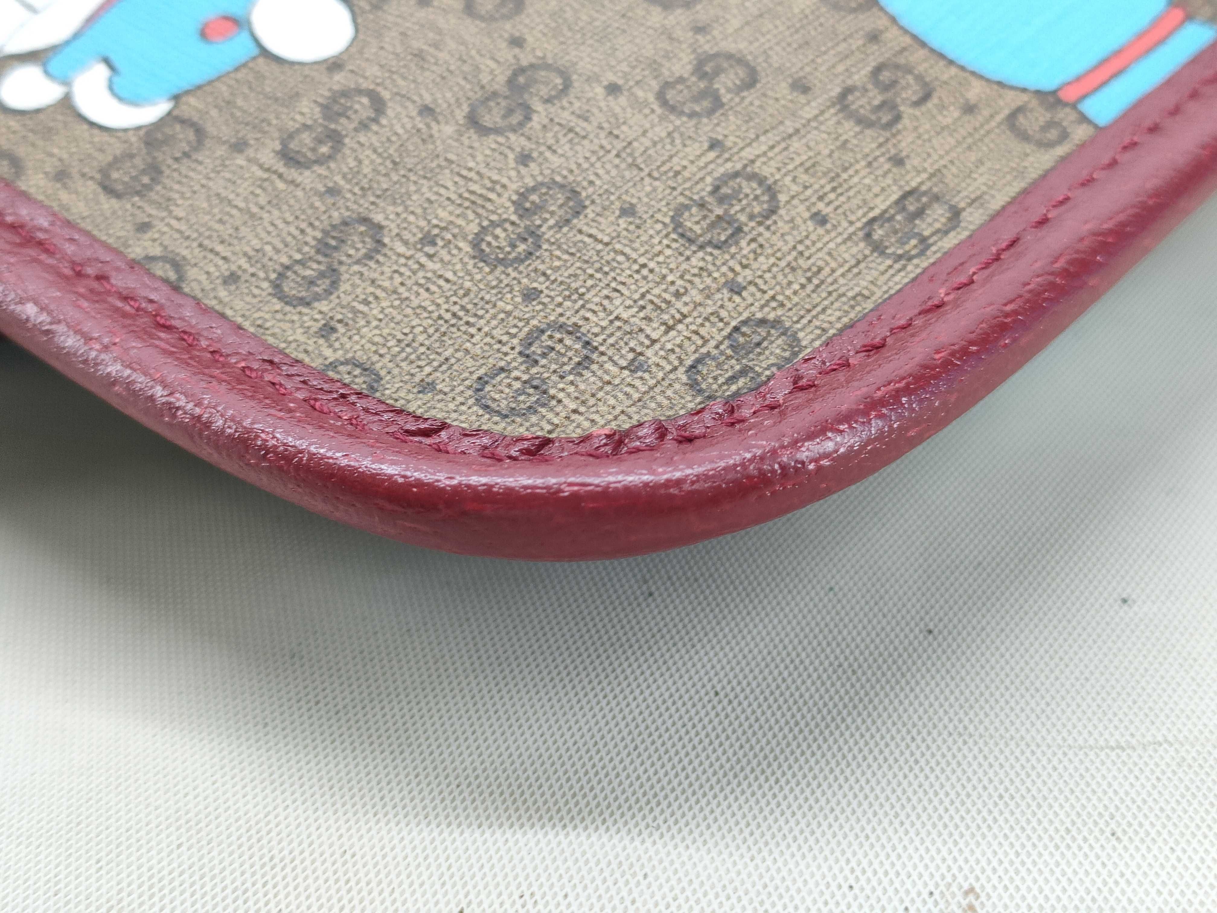 GG Supreme Doraemon x Gucci Mini GG Supreme PVC x Leather Body Bag Brown 647817 Shoulder Bag — view 7