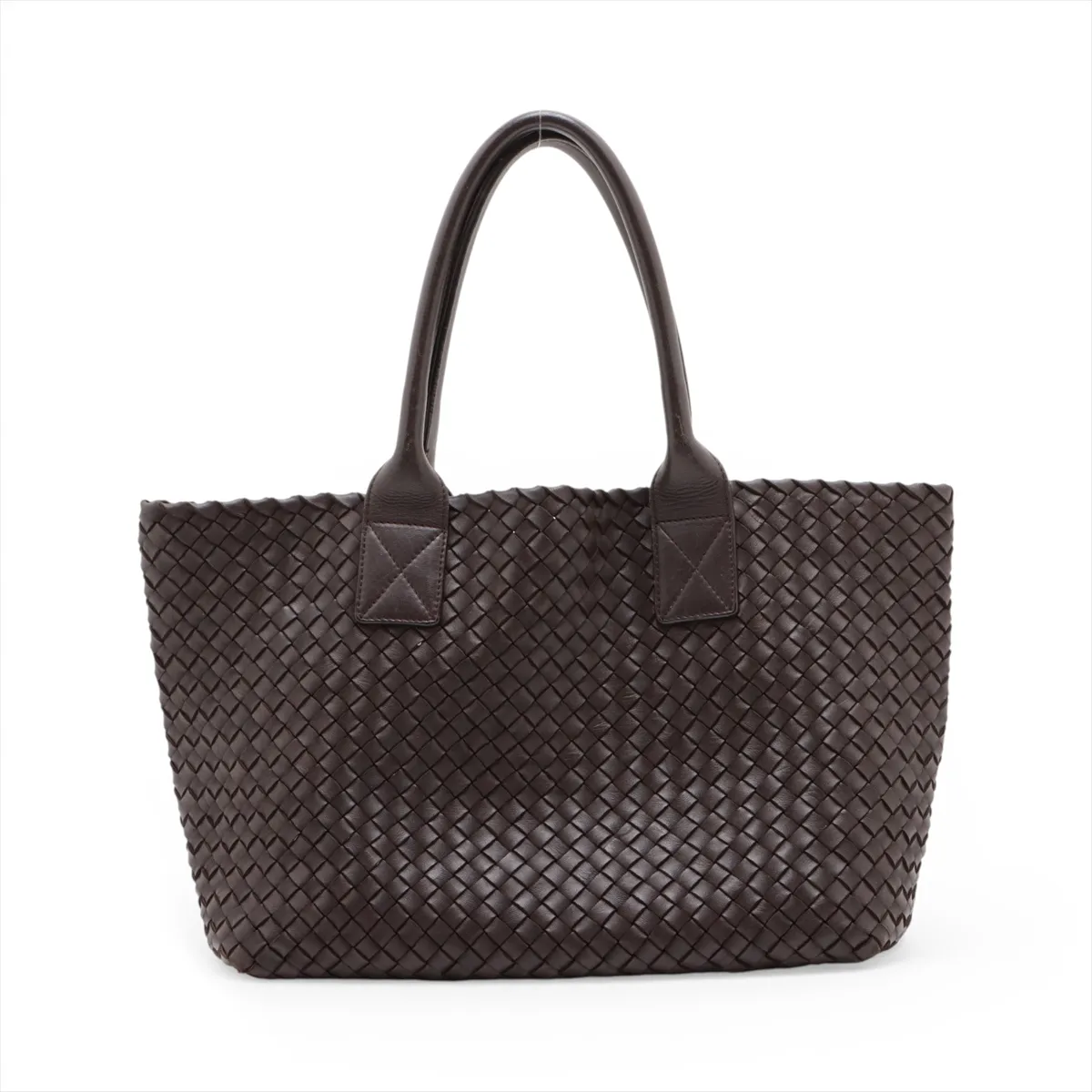 Intrecciato Cabas PM Leather Tote Bag, Brown, 141498 — view 2