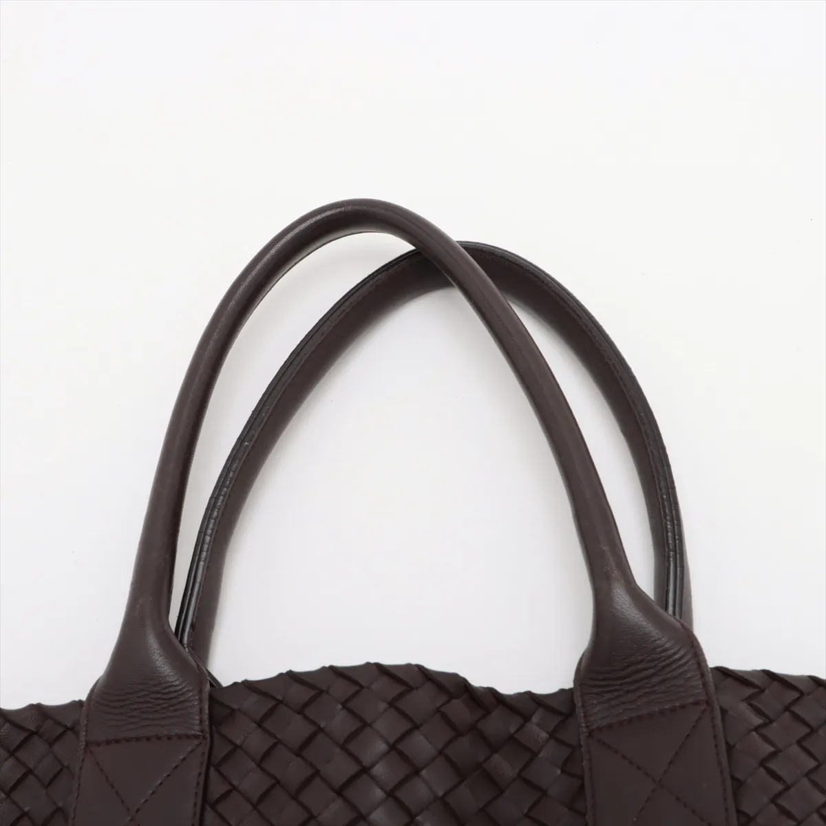 Intrecciato Cabas PM Leather Tote Bag, Brown, 141498 — view 6