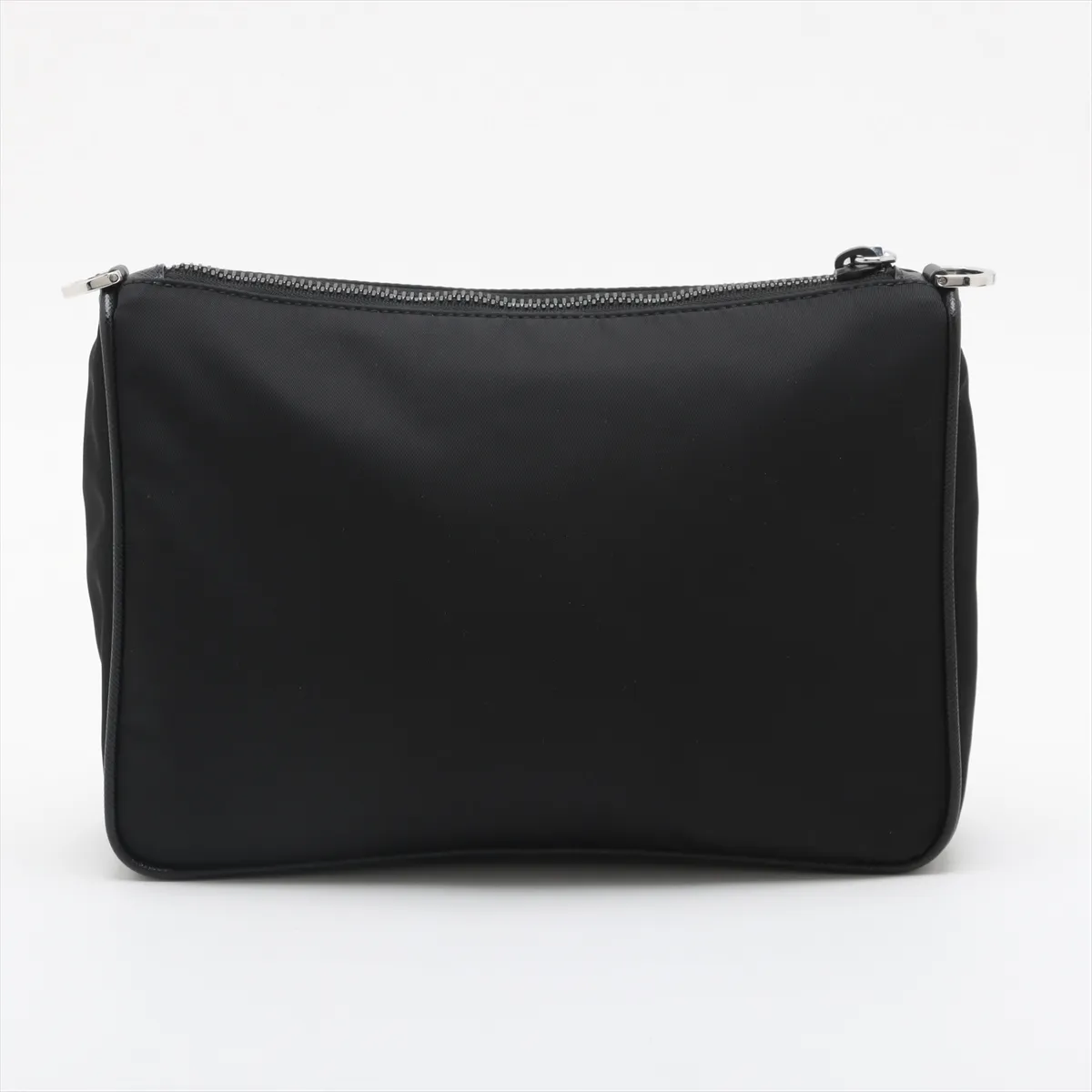 Tessuto Nylon x Leather Shoulder Bag Black — view 2