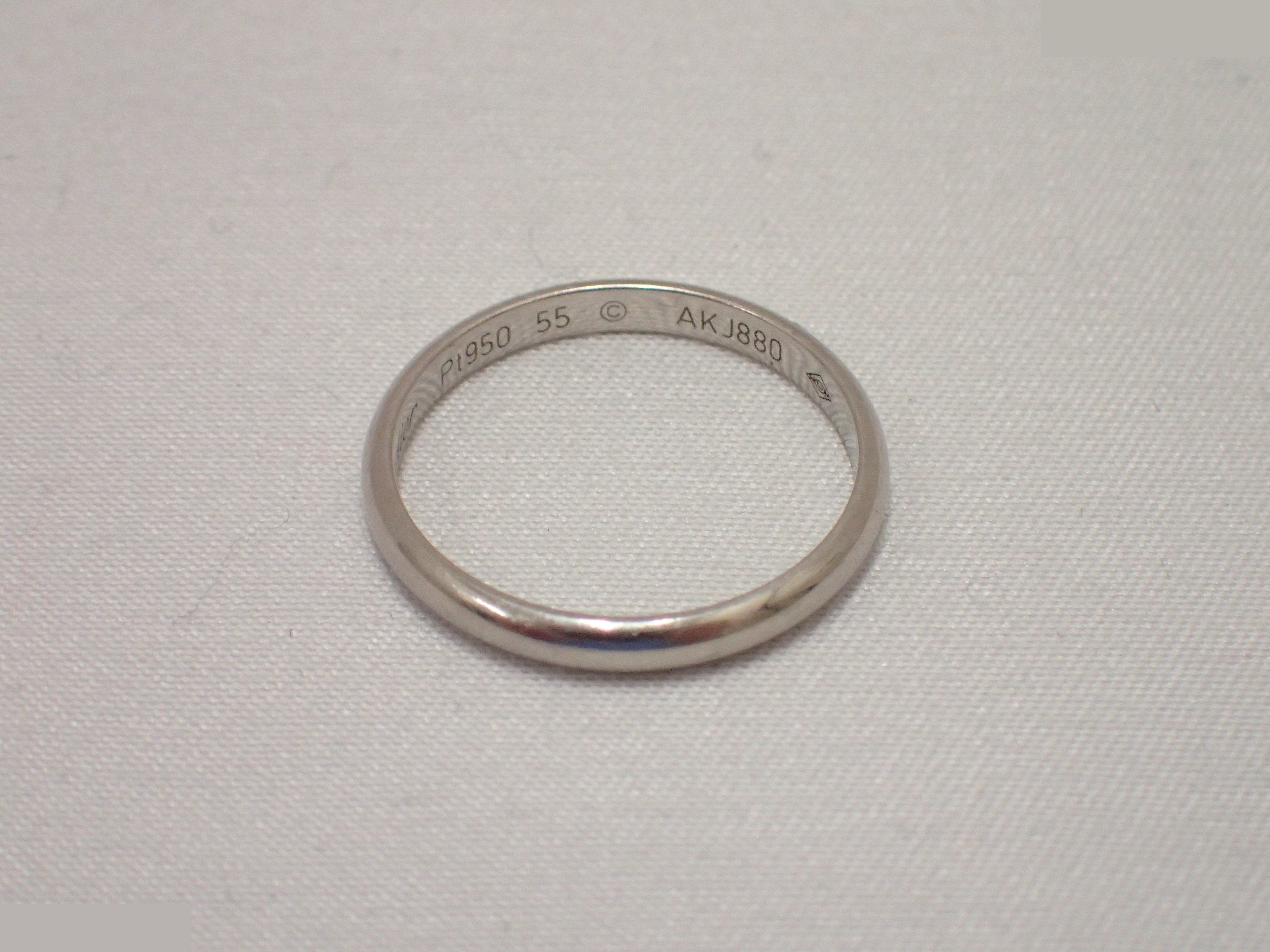 Pt950 ring, 3.1g, size #55 — view 3