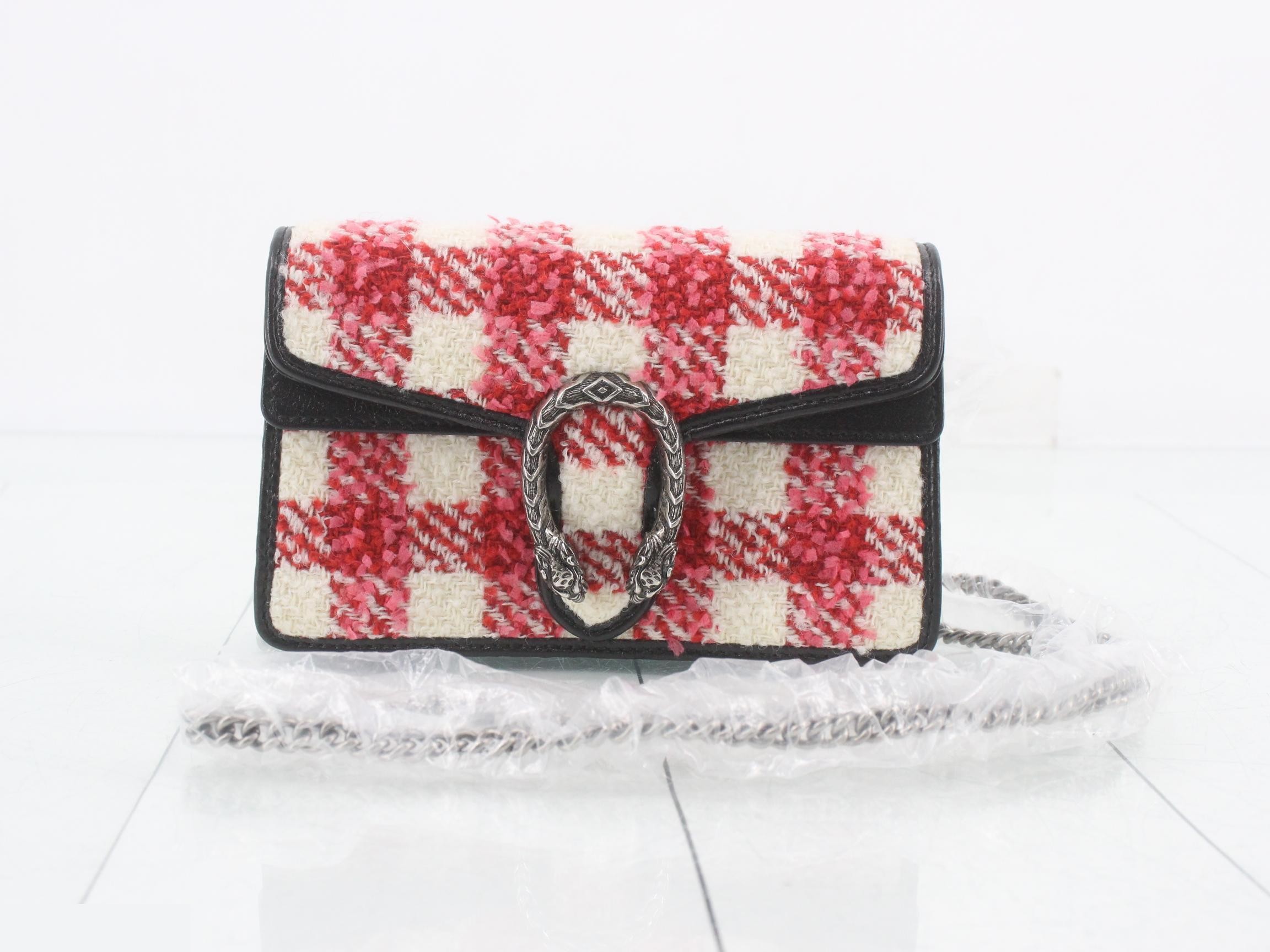 Dionysus GG Tweed Super Mini Chain Shoulder Bag