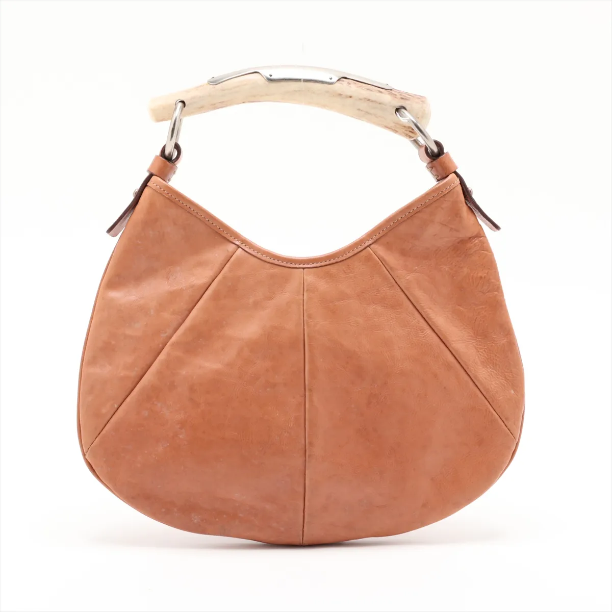 Mombasa Leather Handbag, Brown — view 2