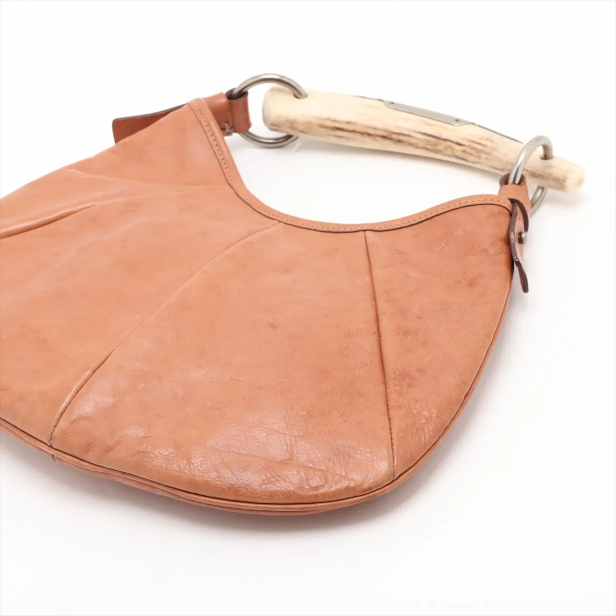 Mombasa Leather Handbag, Brown — view 3