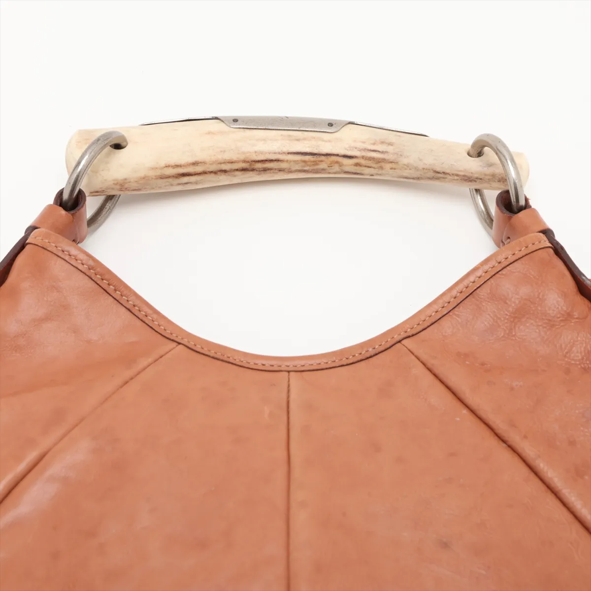 Mombasa Leather Handbag, Brown — view 6
