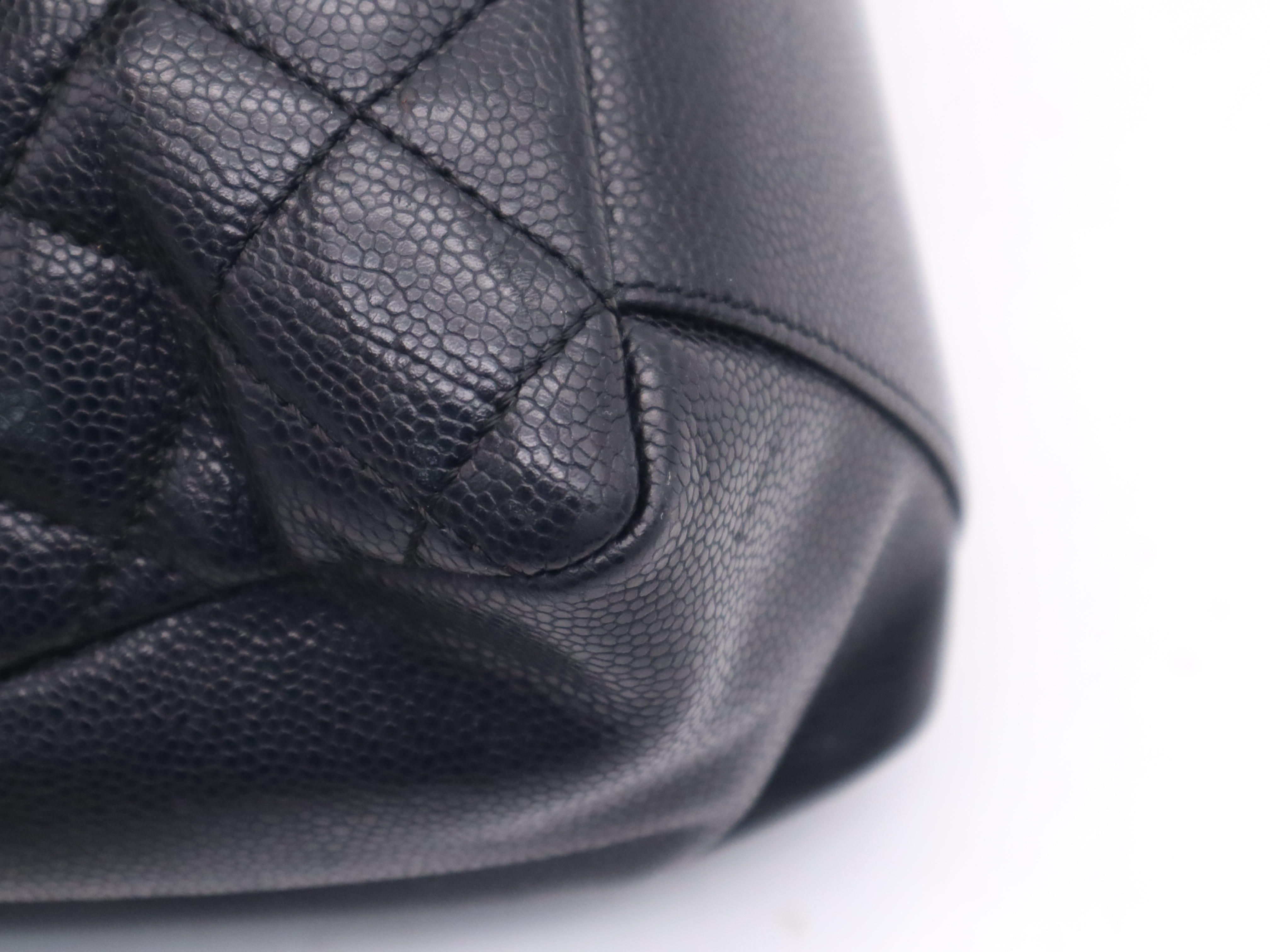 Caviar Skin Coco Mark Chain Handle Shoulder Bag Black Gold Hardware Seal 13151494 Shoulder Bag — view 9