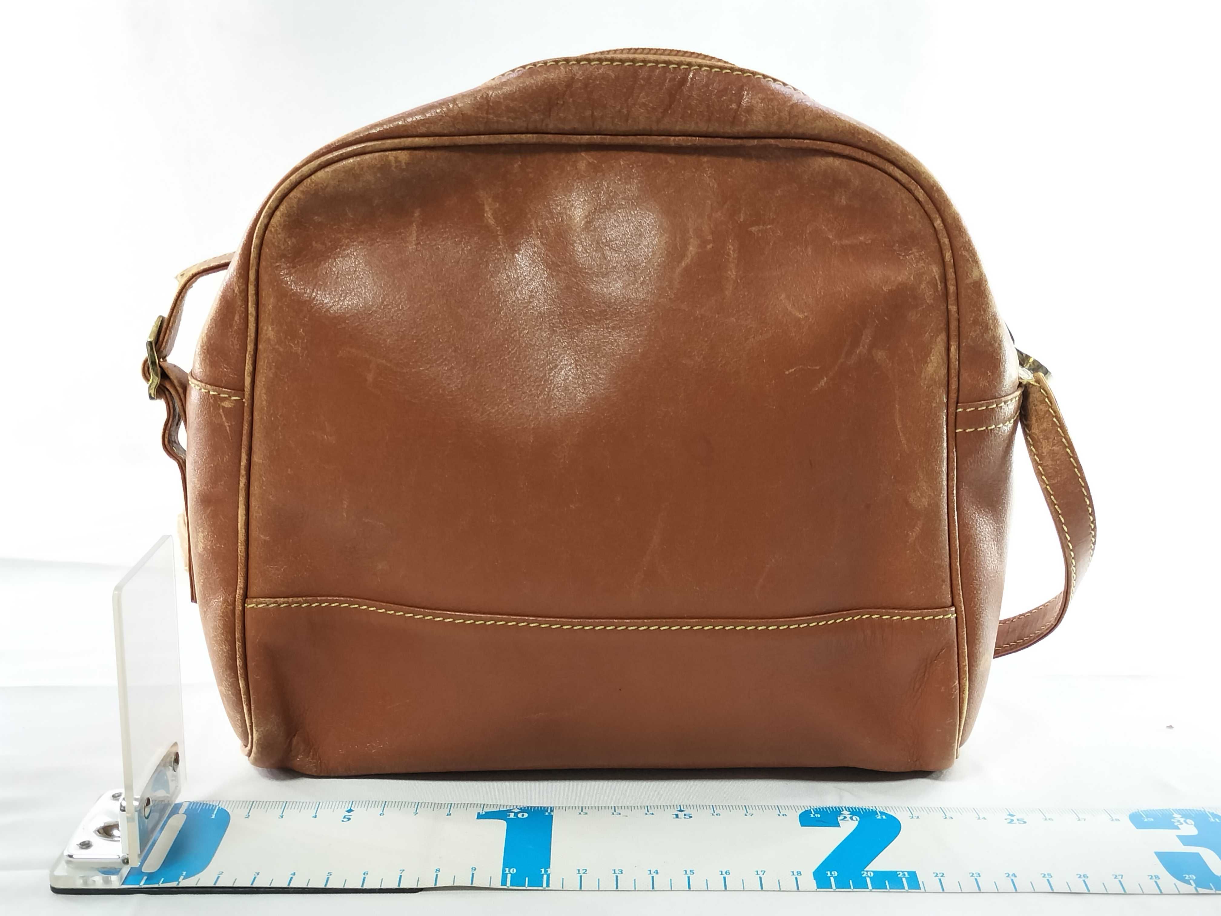 Leather Shoulder Bag, Brown, Vintage Shoulder Bag — view 2