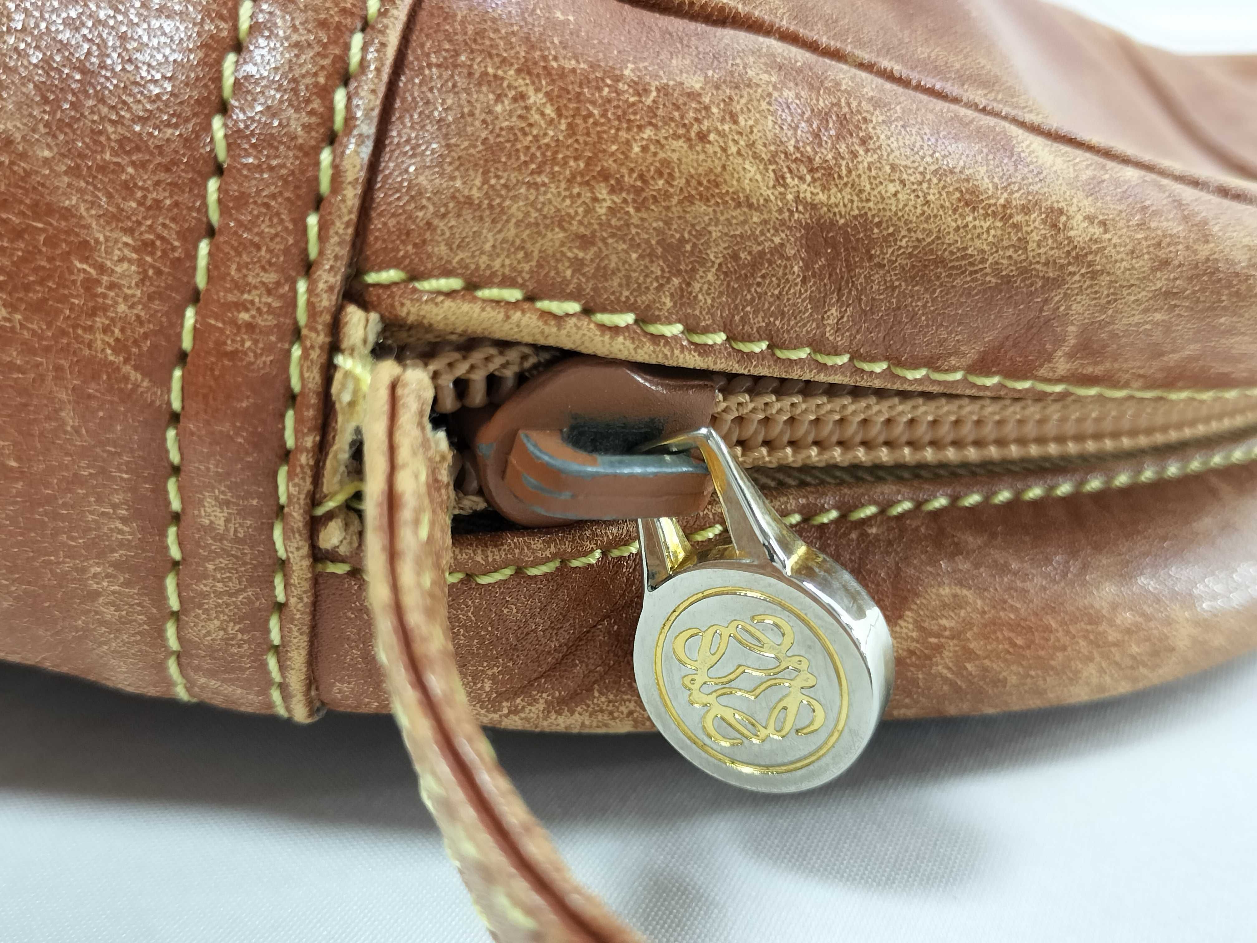 Leather Shoulder Bag, Brown, Vintage Shoulder Bag — view 7