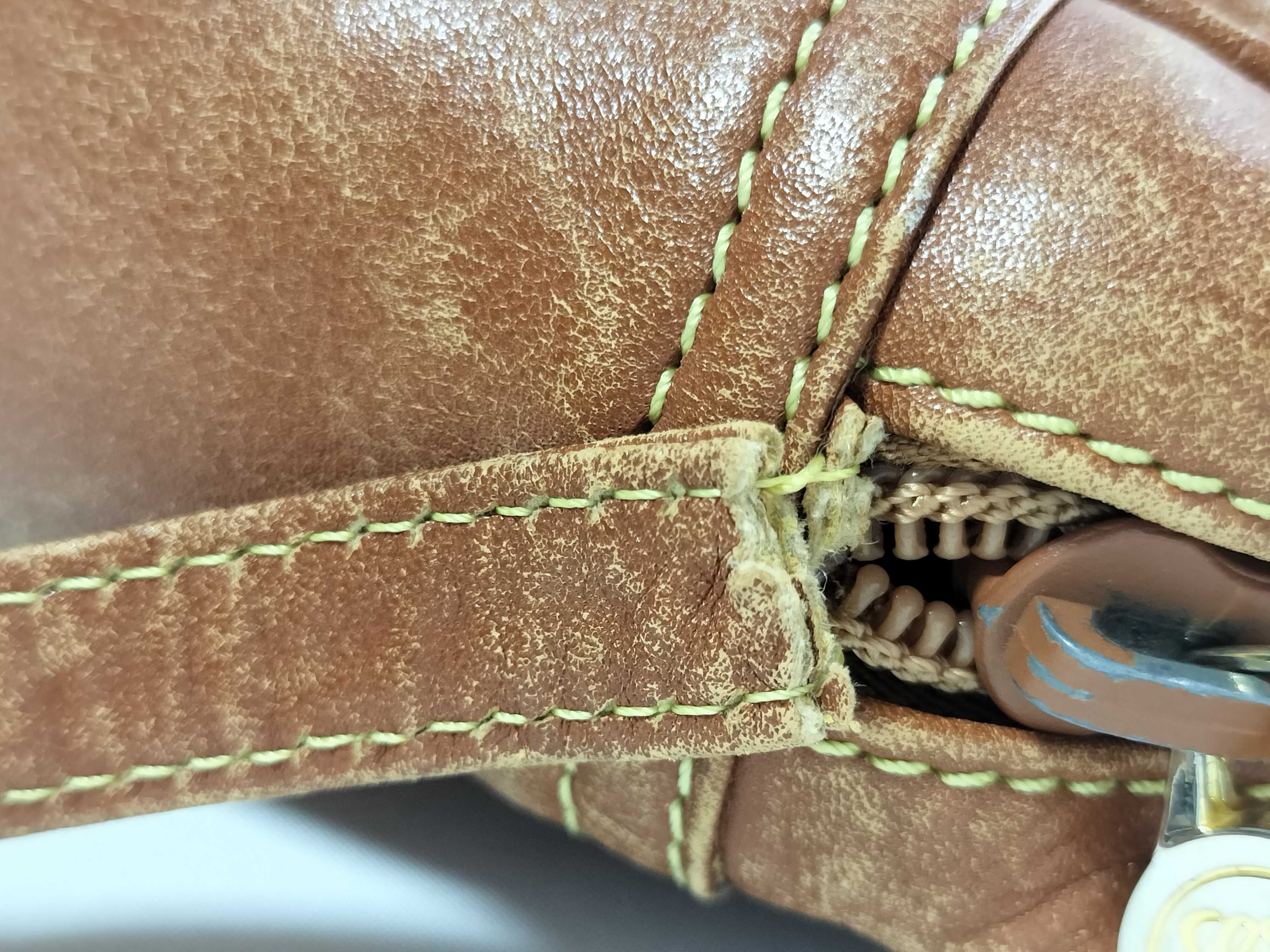 Leather Shoulder Bag, Brown, Vintage Shoulder Bag — view 9