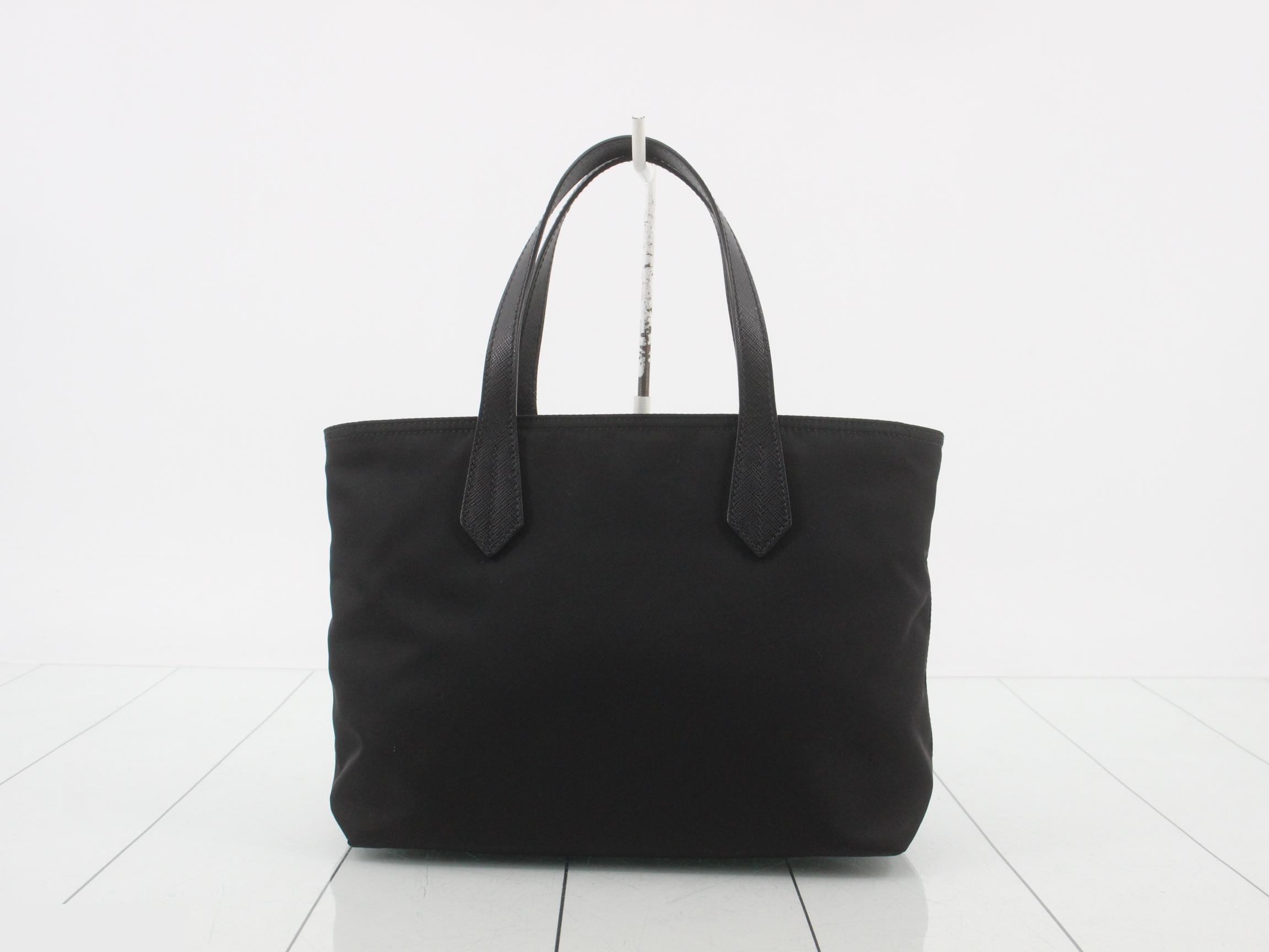 2-Way Tote Bag with Flower Motif, Nylon — view 2