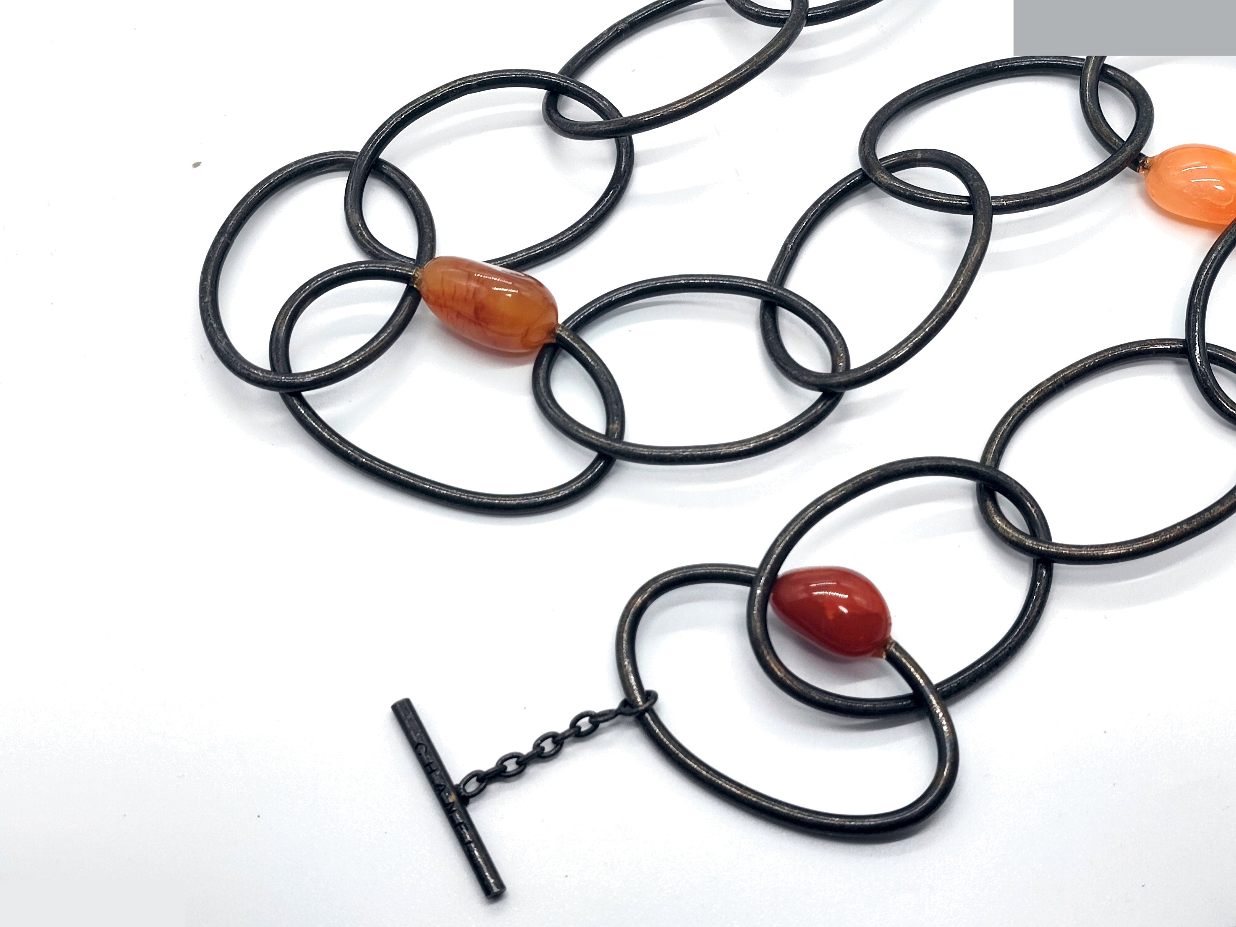 Multicolored Stone Giant Circle Chain Belt 99A — view 4