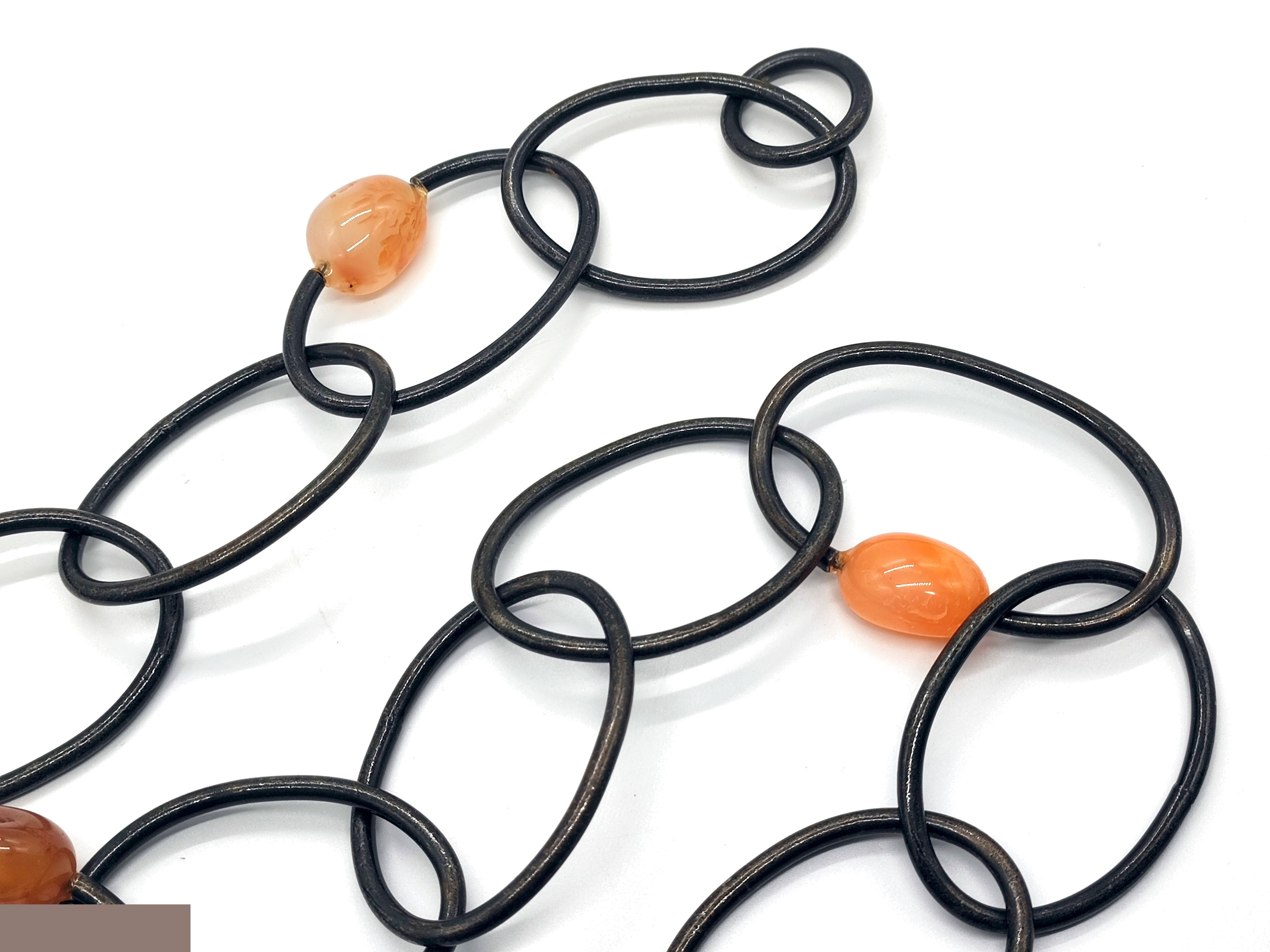 Multicolored Stone Giant Circle Chain Belt 99A — view 5