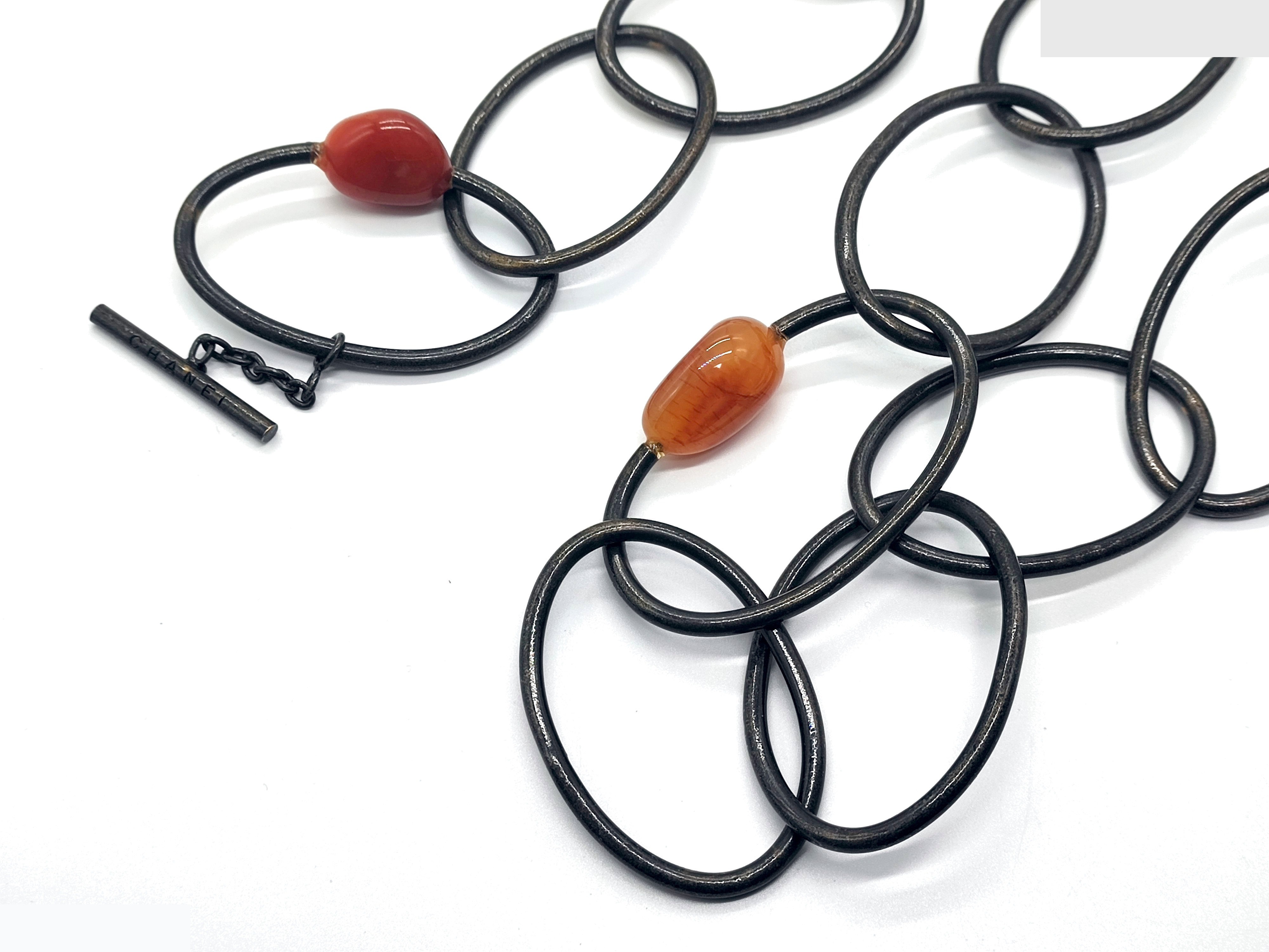 Multicolored Stone Giant Circle Chain Belt 99A — view 7