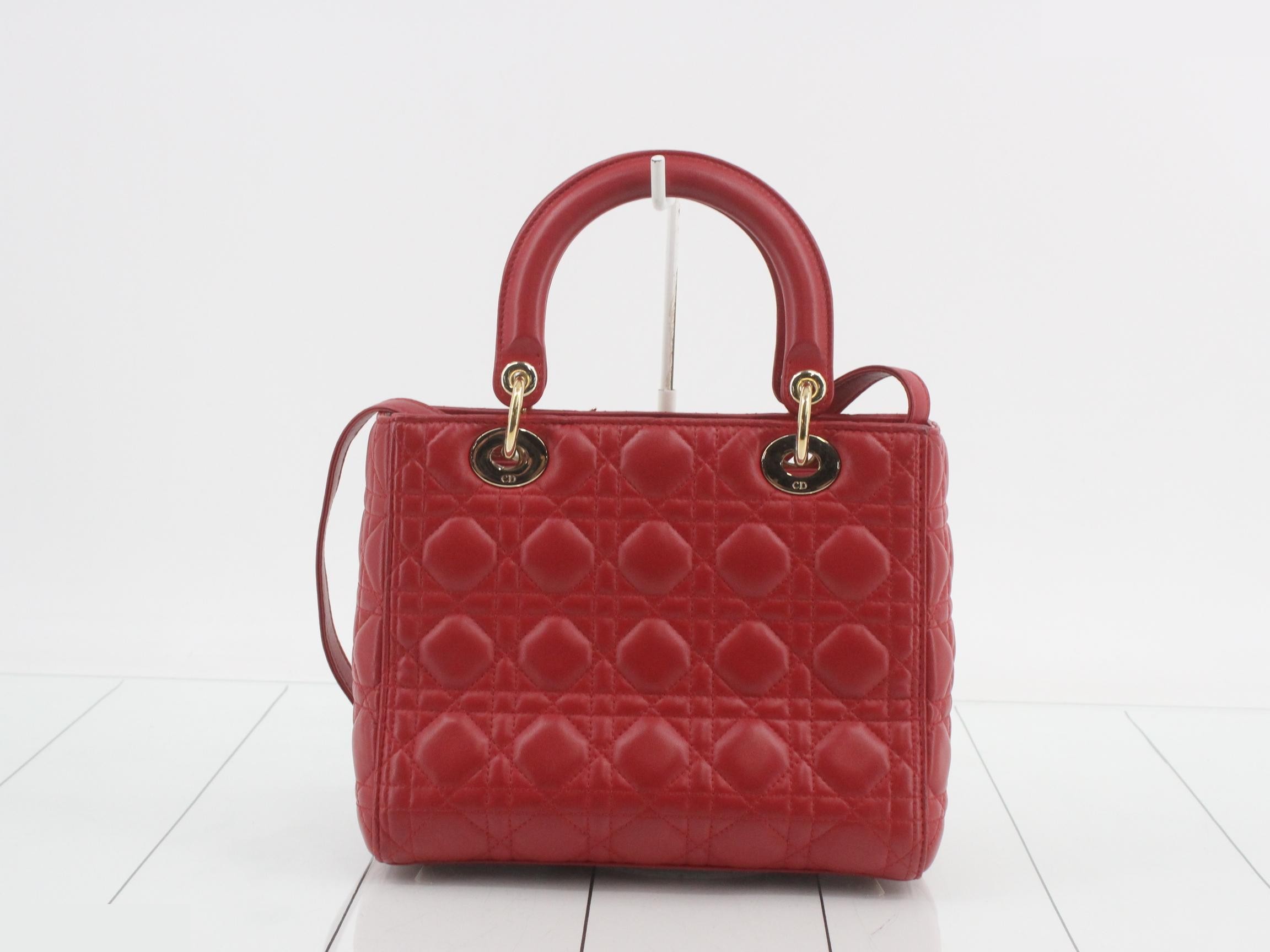 Lady Dior Cannage Lambskin 2-Way Shoulder/Handbag — view 2