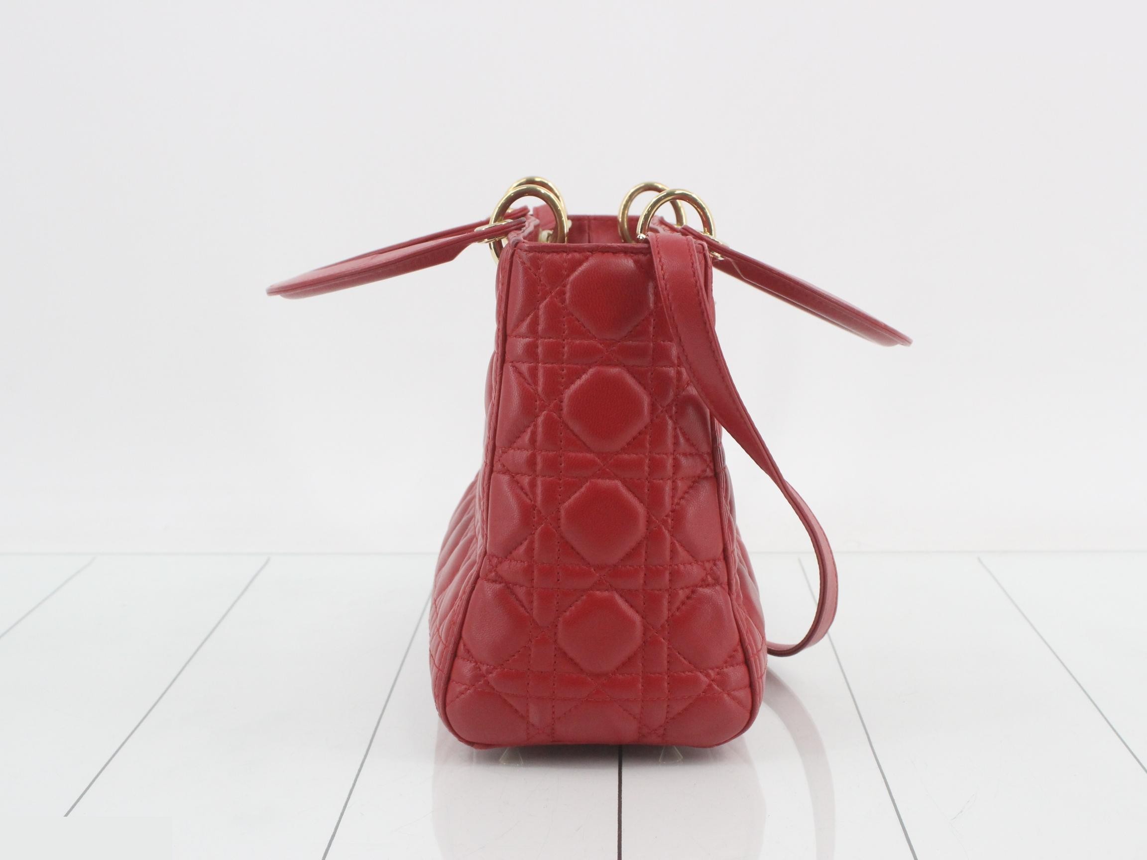 Lady Dior Cannage Lambskin 2-Way Shoulder/Handbag — view 4