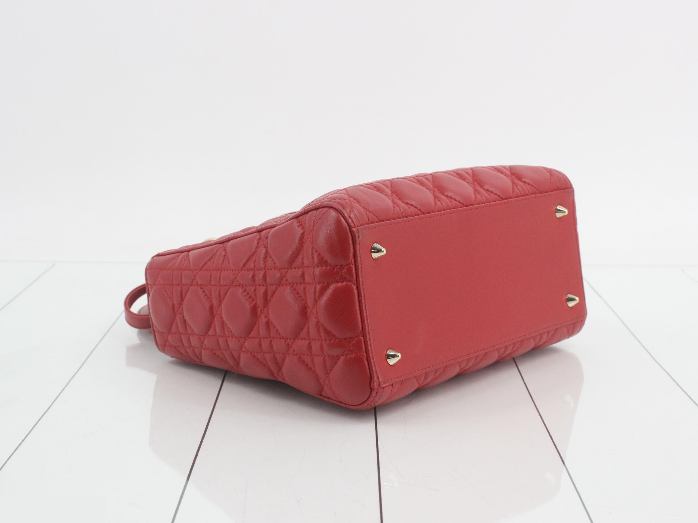 Lady Dior Cannage Lambskin 2-Way Shoulder/Handbag — view 5