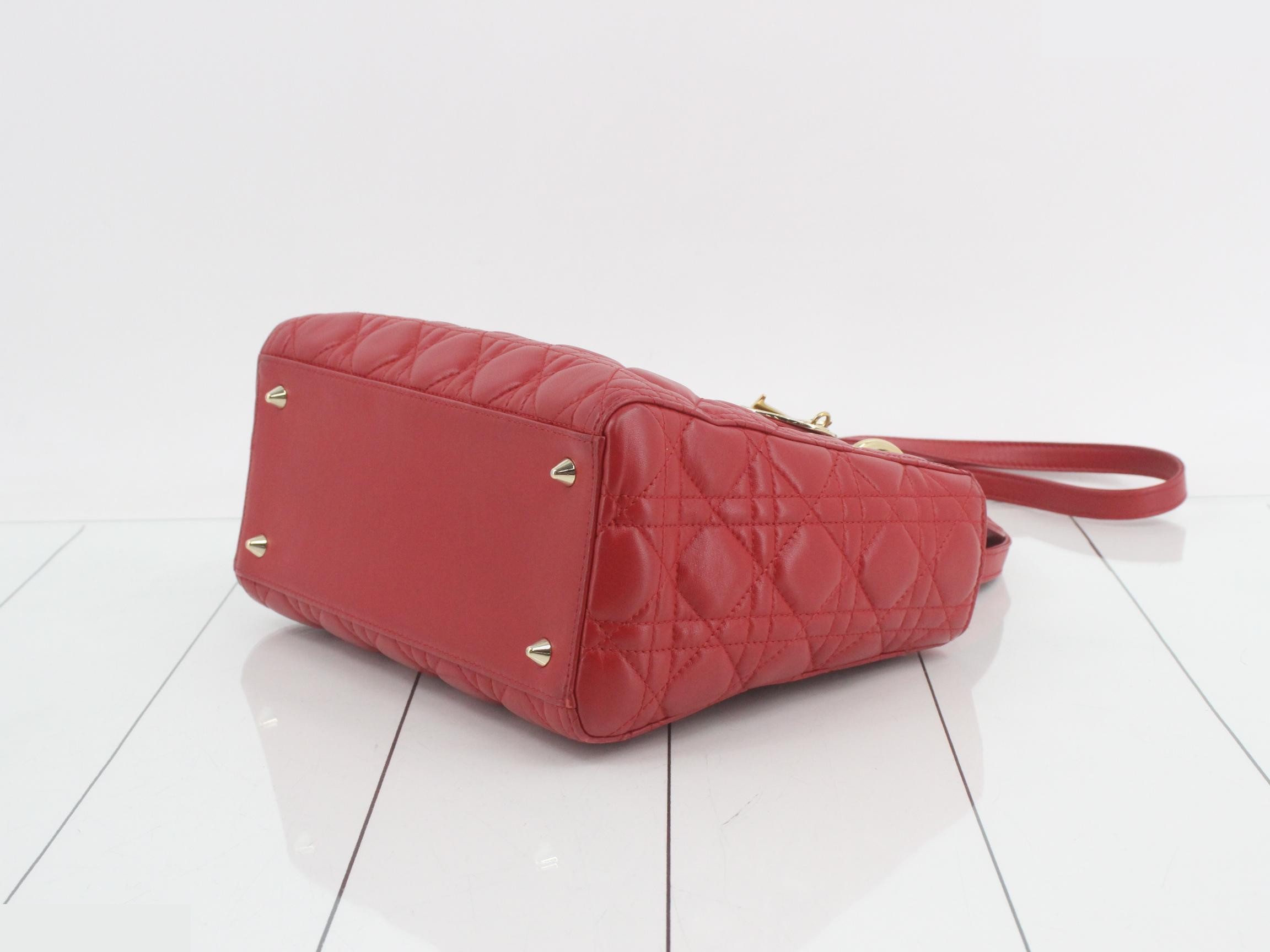 Lady Dior Cannage Lambskin 2-Way Shoulder/Handbag — view 6