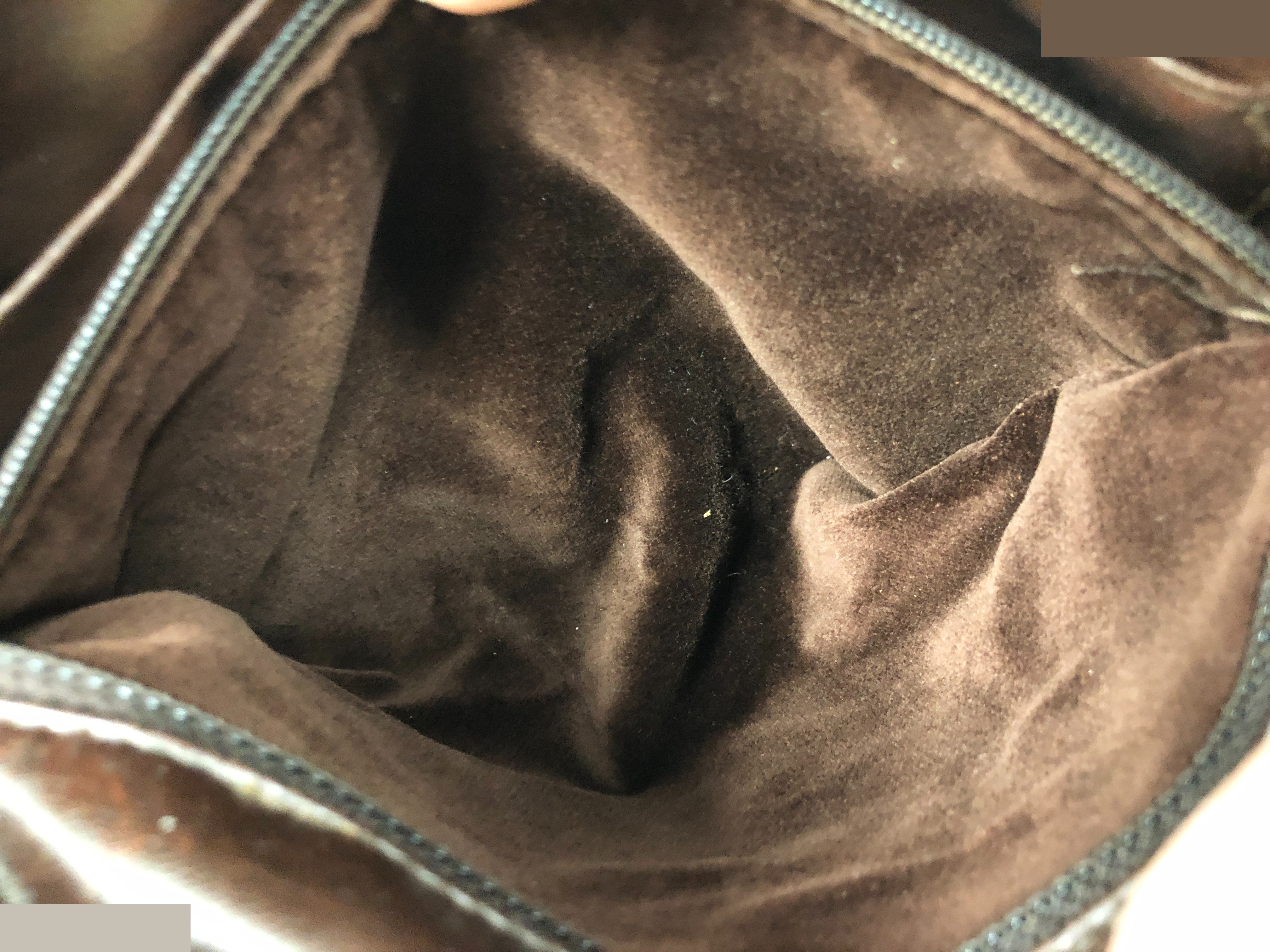 Matelassé Shoulder Bag, Leather, Brown — view 9