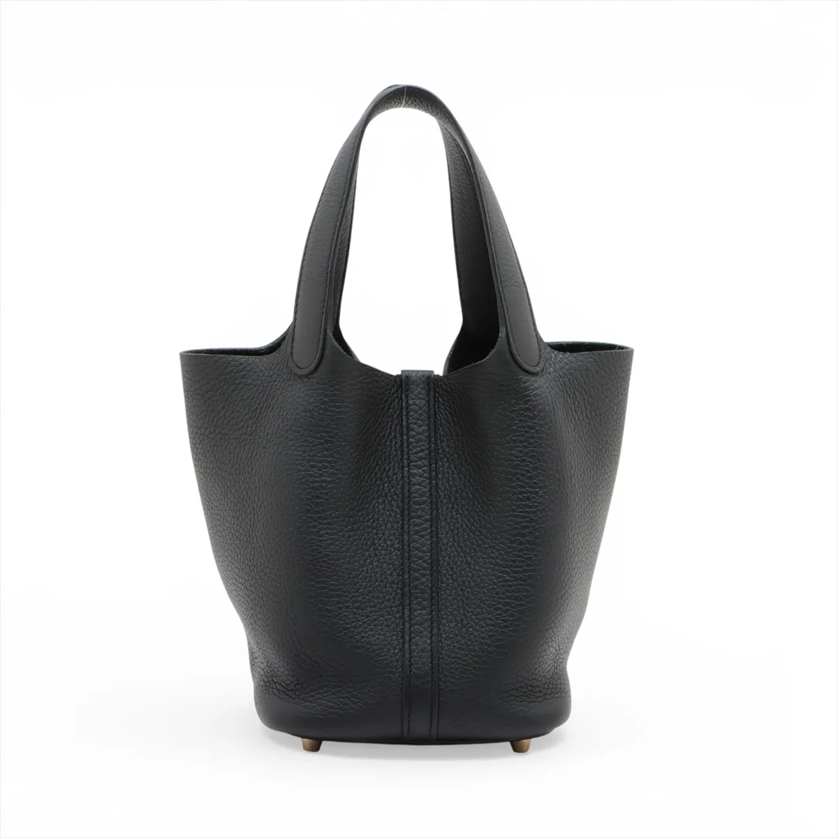 Picotin Lock 18 PM, Taurillon Clemence leather, black with gold hardware, U: 2022 — view 2