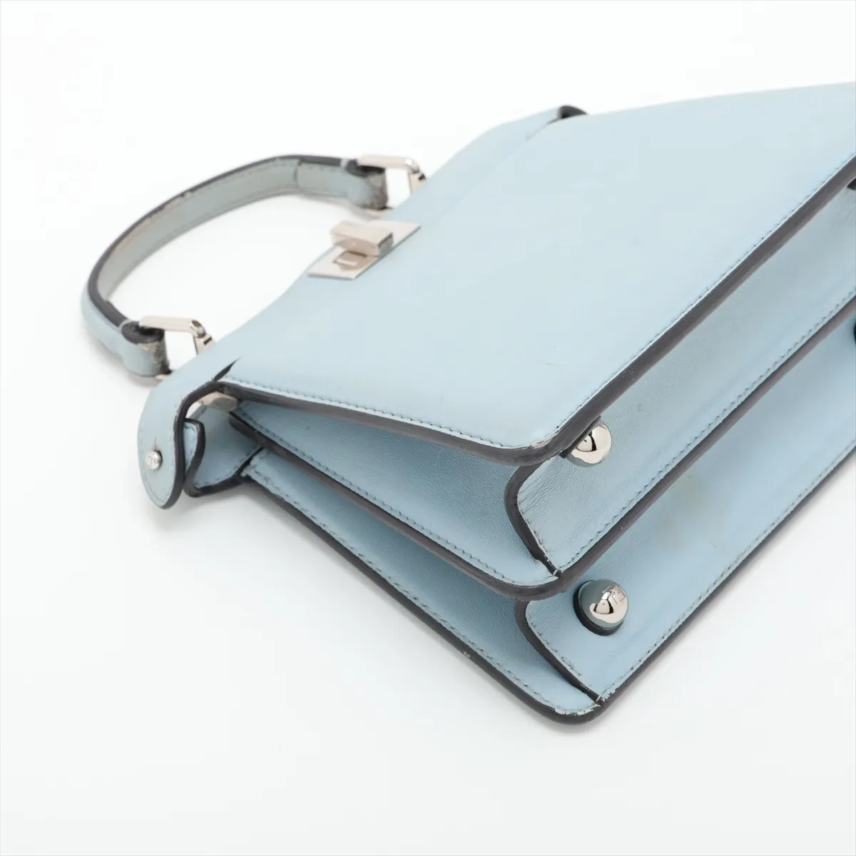 Peekaboo I.U Mini Leather 2-Way Handbag, Blue 8BN335 — view 4