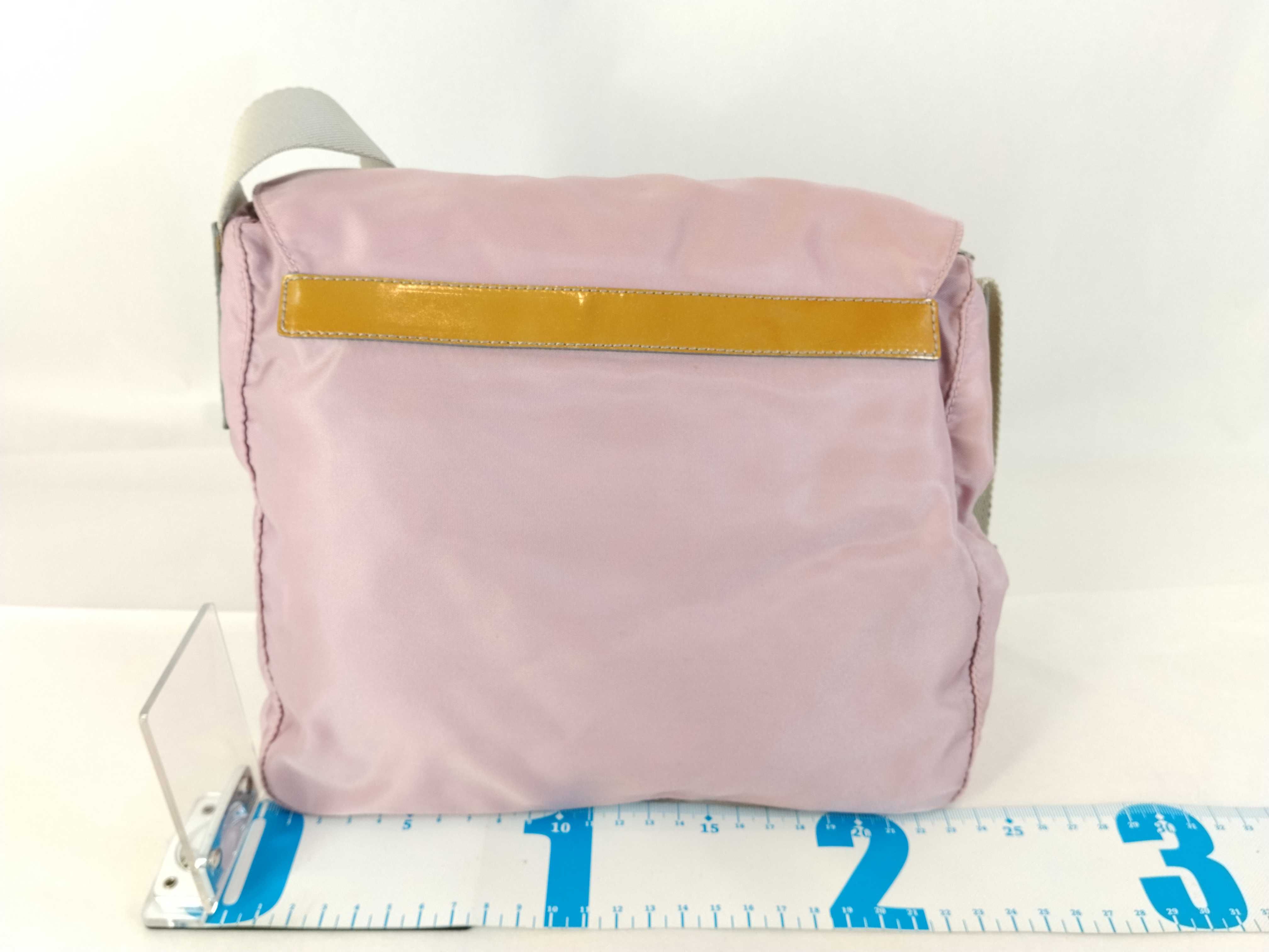 nylon shoulder bag, pink. — view 2