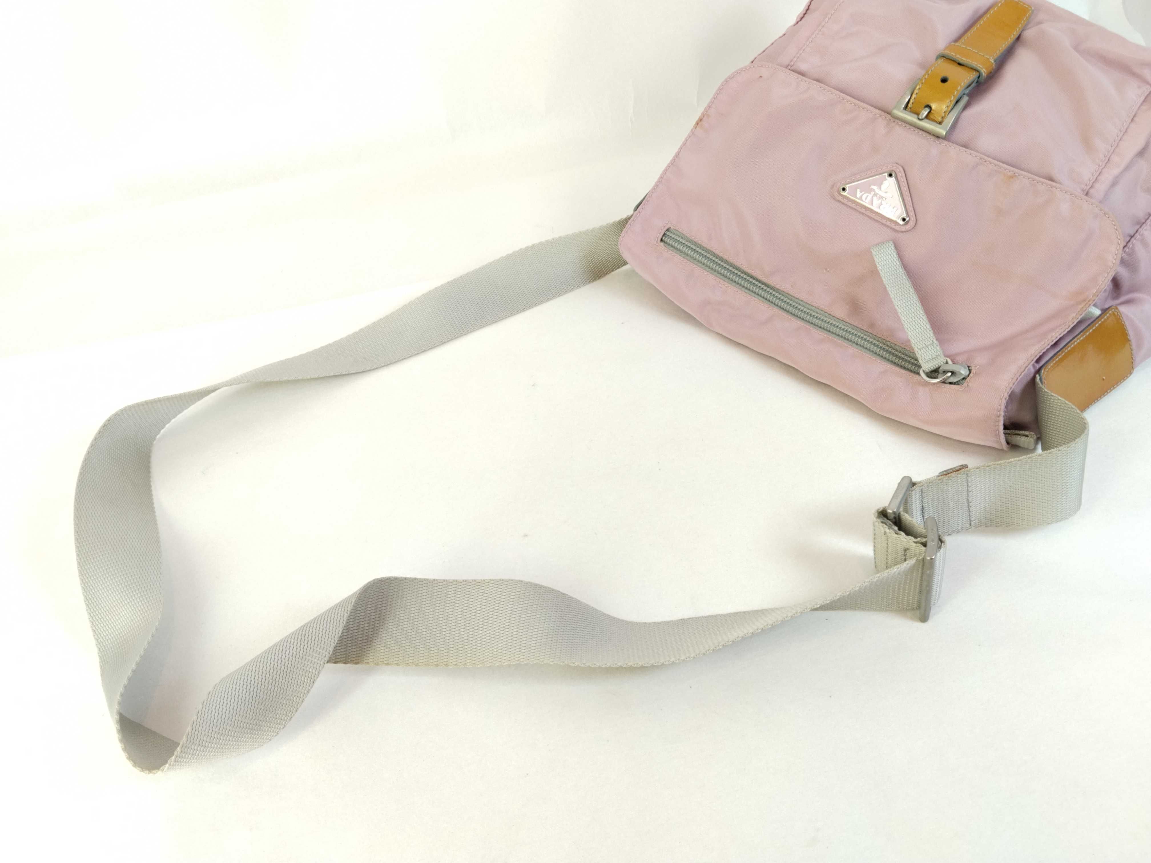 nylon shoulder bag, pink. — view 3