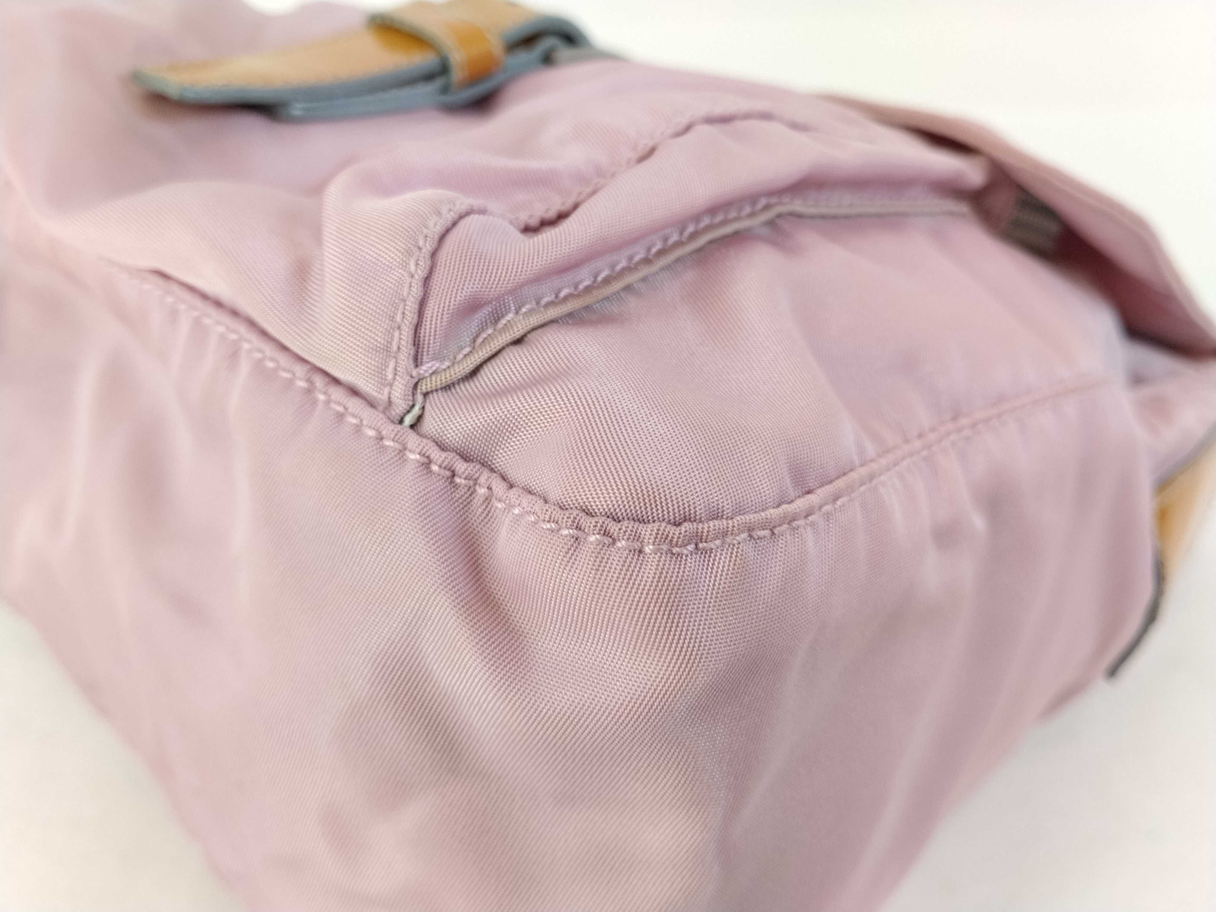 nylon shoulder bag, pink. — view 6