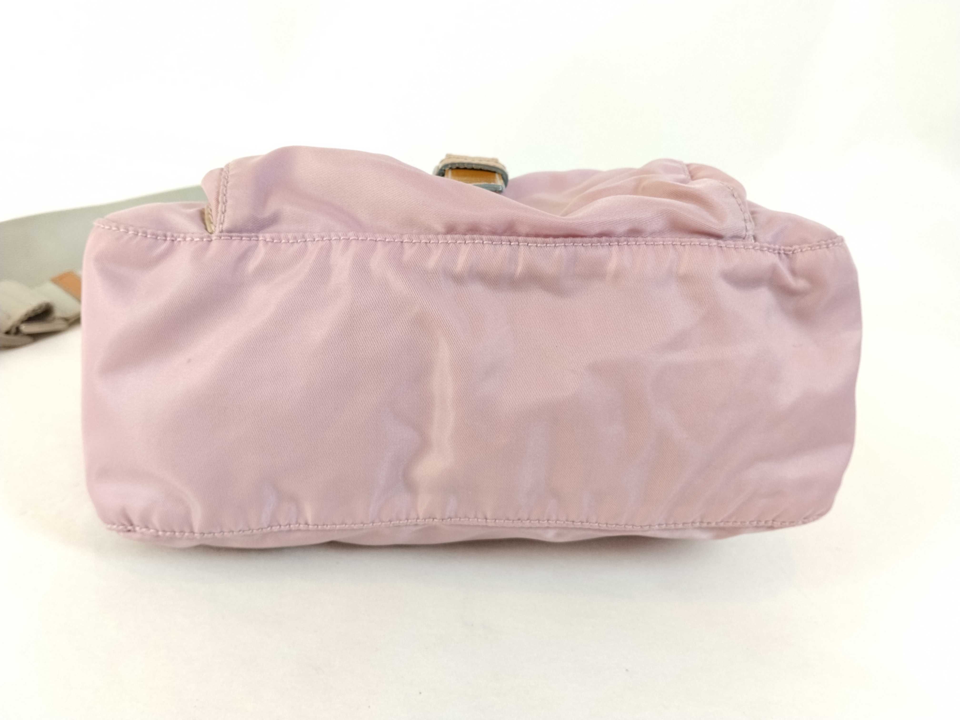 nylon shoulder bag, pink. — view 7